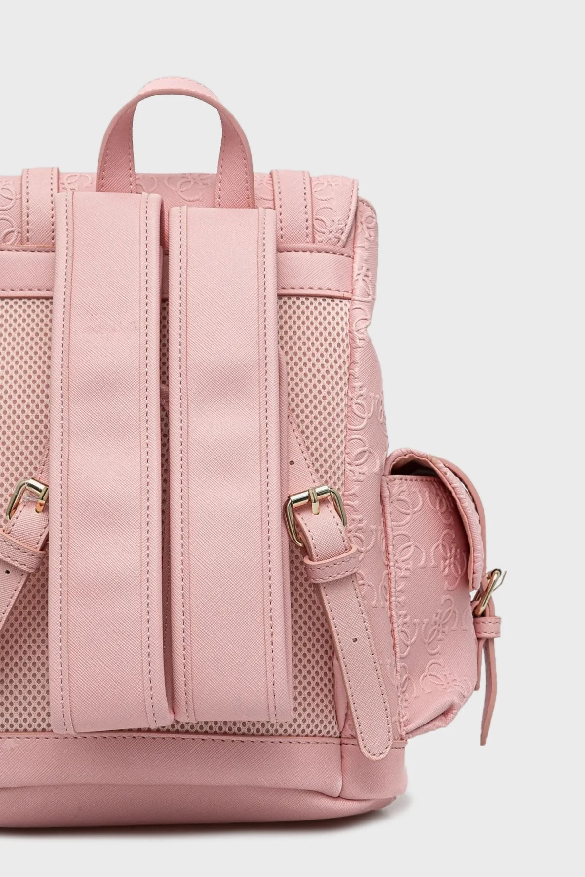 Guess 4G Embossed Kabartma Logolu Ayarlanabilir Askılı V5RZ05WGZ00 Bayan Sırt Çantası V5RZ05 WGZ00 G66B PEMBE - 2