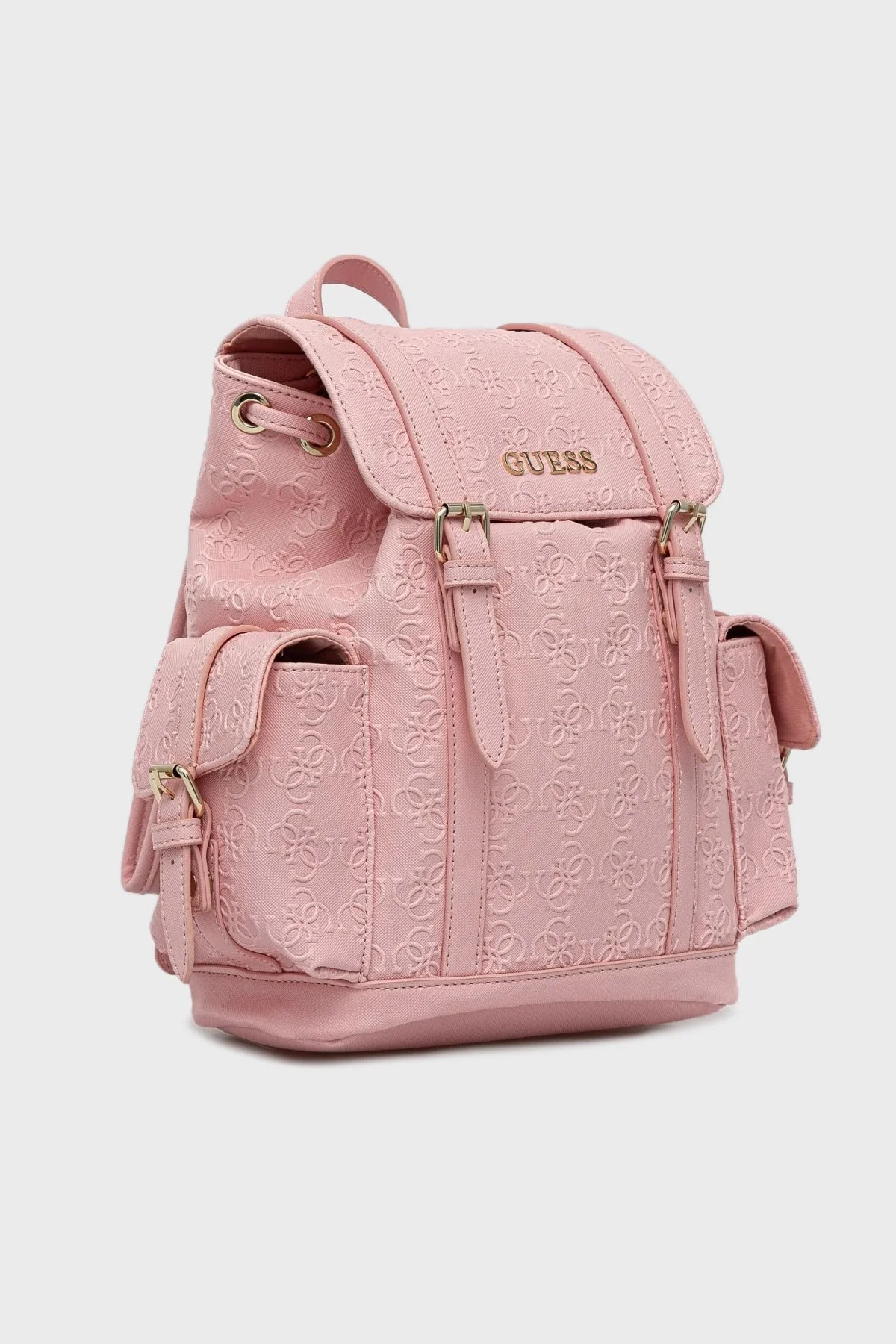 Guess 4G Embossed Kabartma Logolu Ayarlanabilir Askılı V5RZ05WGZ00 Bayan Sırt Çantası V5RZ05 WGZ00 G66B PEMBE - 3