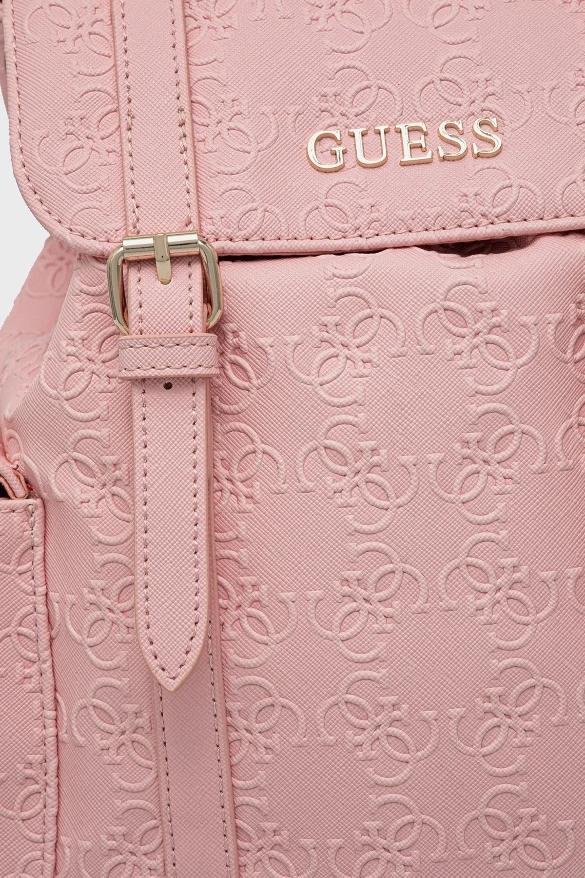 Guess 4G Embossed Kabartma Logolu Ayarlanabilir Askılı V5RZ05WGZ00 Bayan Sırt Çantası V5RZ05 WGZ00 G66B PEMBE - 4