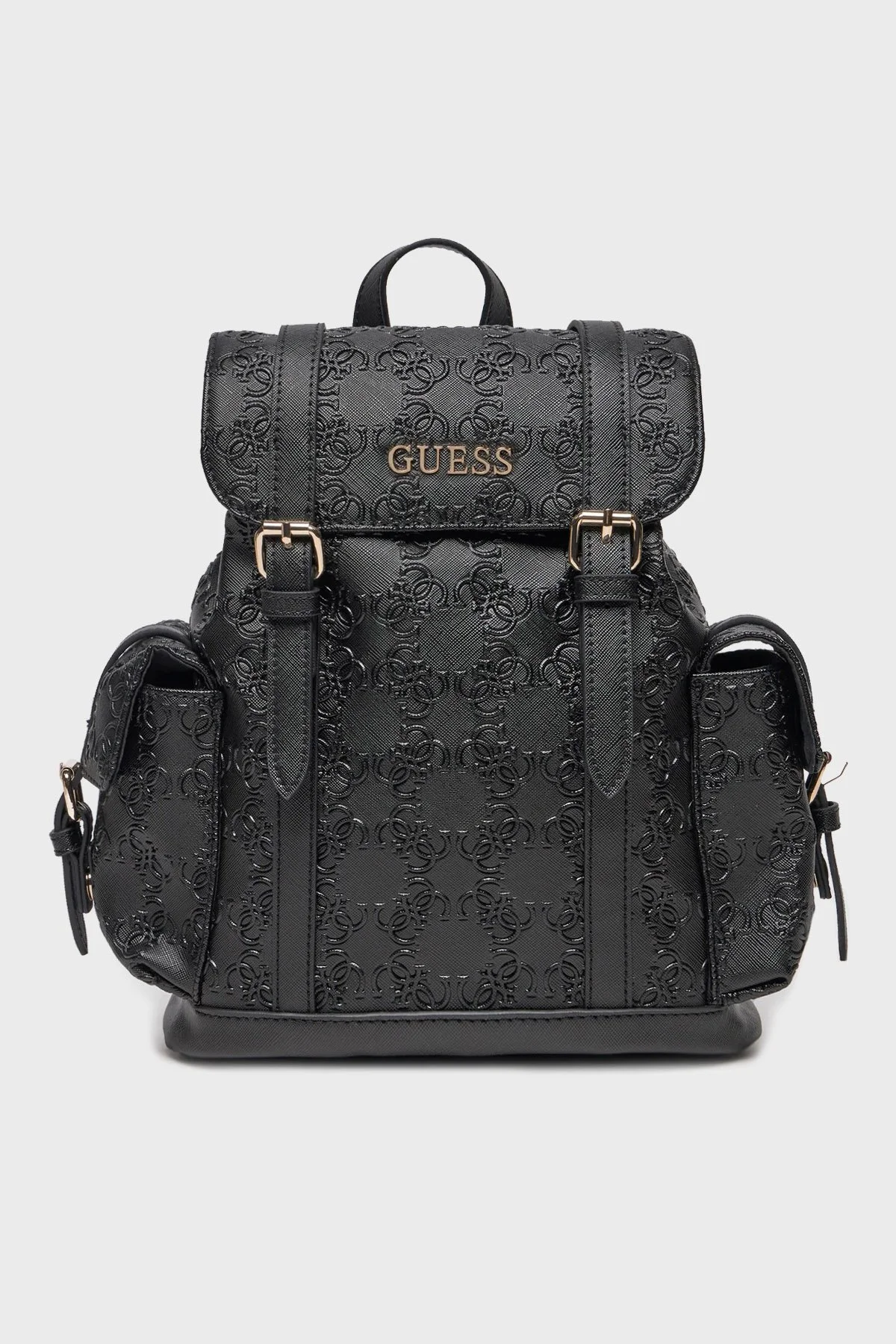 Guess 4G Embossed Kabartma Logolu Ayarlanabilir Askılı V5RZ05WGZ00 Bayan Sırt Çantası V5RZ05 WGZ00 JBLK SİYAH - 1