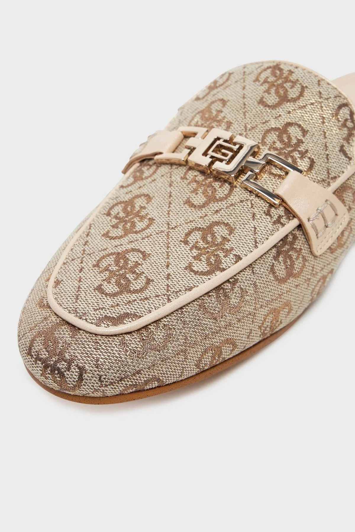 Guess 4G Logo Baskılı Önü Kapalı Kemer Detaylı FLJBO2LEL06 Bayan Terlik FLJBO2 LEL06 GOLD GOLD - 11