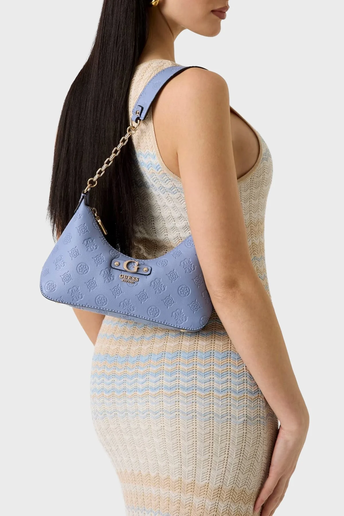 Guess 4G Logolu Omuz Askılı HWPD7602180 Bayan Çanta HWPD76 02180 GBL LİLA - 2