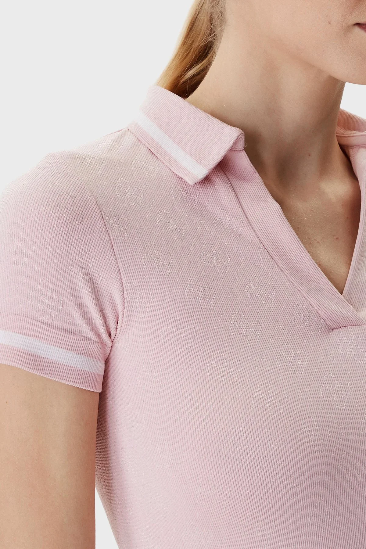 Guess 4G Logolu Slim Fit Polo Yaka Mini V6RK02Z4692 Bayan Elbise V6RK02 Z4692 F6ZY PEMBE - 5