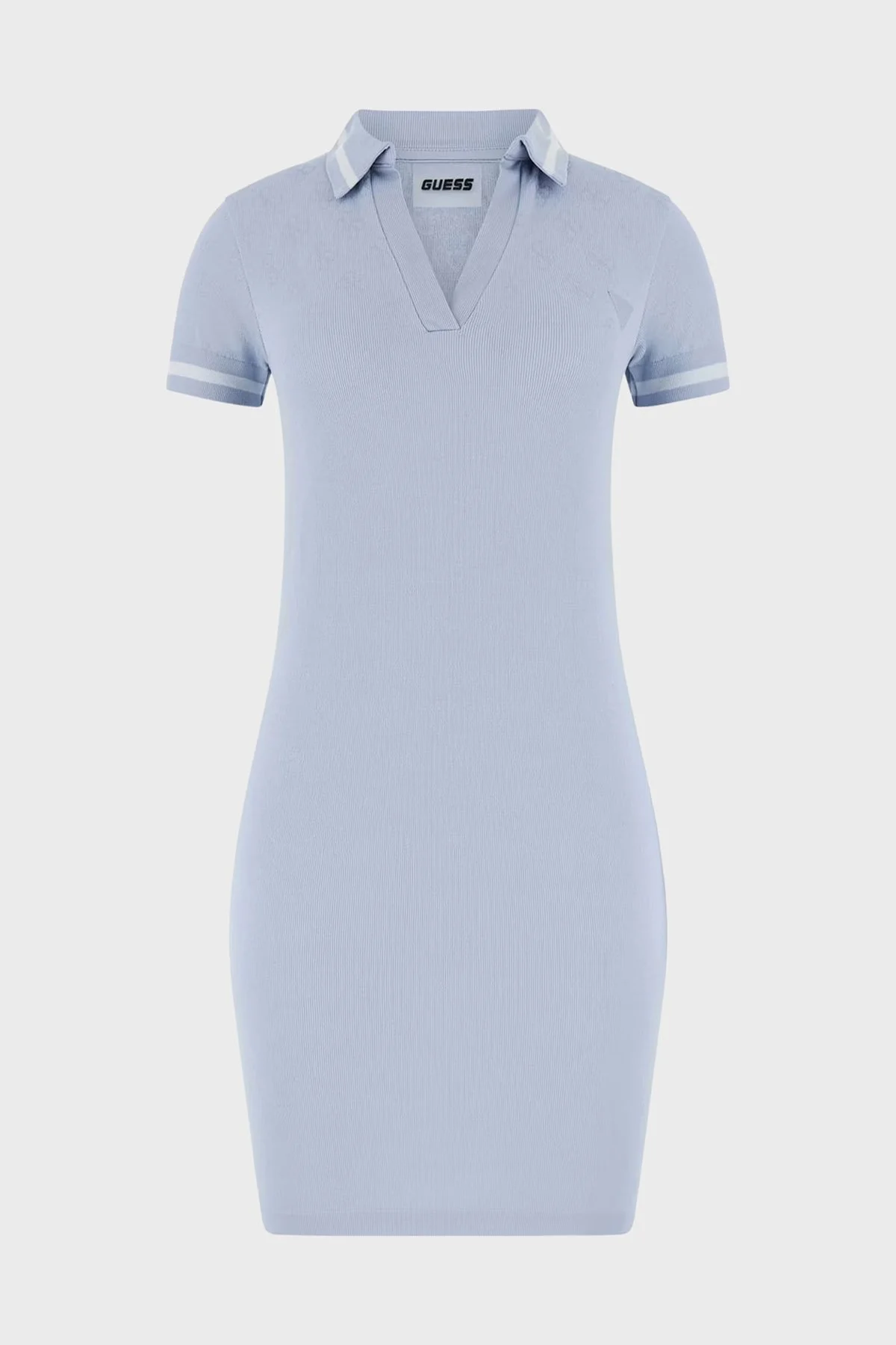 Guess 4G Logolu Slim Fit Polo Yaka Mini V6RK02Z4692 Bayan Elbise V6RK02 Z4692 FBEF MAVİ - 5