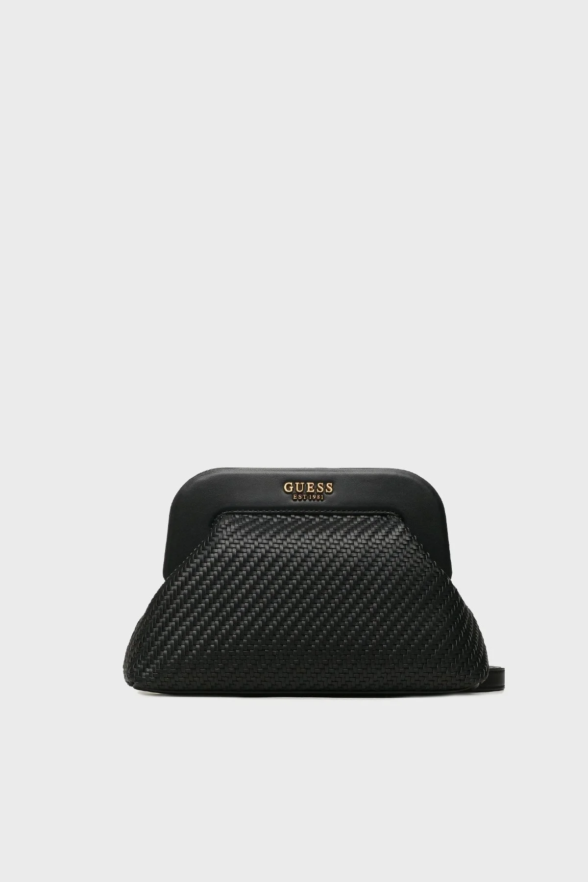 Guess Abey Çıkarılabilir Omuz Askılı Örgü Clutch Bayan Çanta HWWA8558170 BLA SİYAH - 1