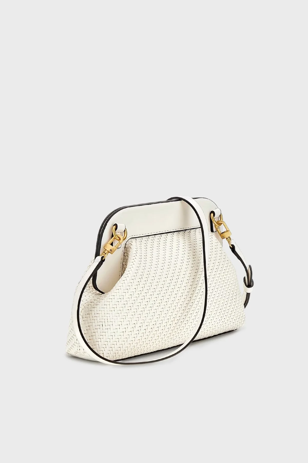 Guess Abey Çıkarılabilir Omuz Askılı Örgü Clutch Bayan Çanta HWWA8558170 WHI BEYAZ - 4