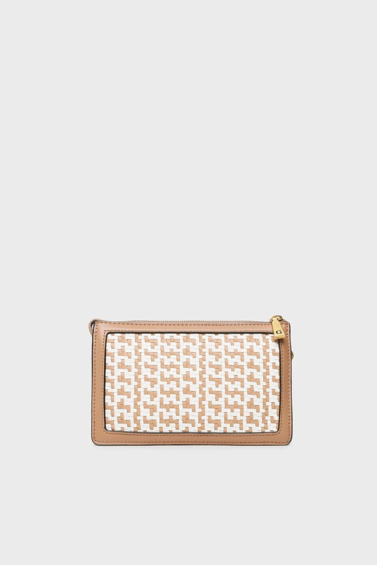 Guess Abey Fermuarlı Zincir Askı Detaylı Örgü Bayan Çanta HWWW8558730 CGW KAHVE - 3