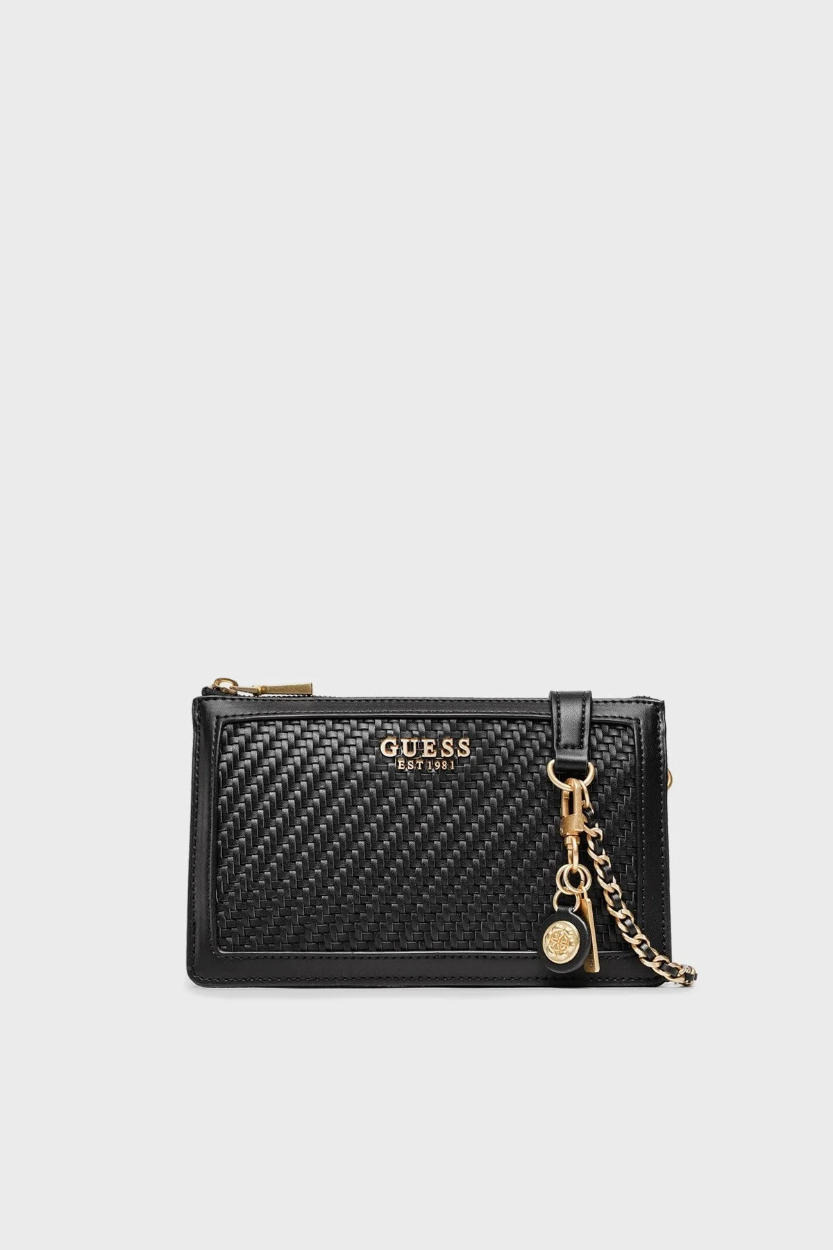 Guess Abey Fermuarlı Zincirli Omuz Askılı Bayan Çanta HWWA8558730 BLA SİYAH - 1