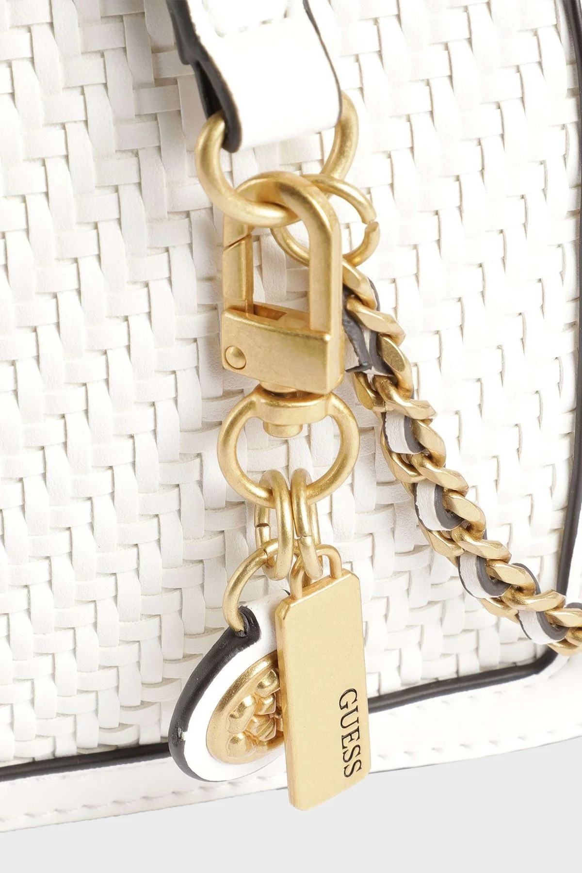 Guess Abey Fermuarlı Zincirli Omuz Askılı Bayan Çanta HWWA8558730 WHI BEYAZ - 4