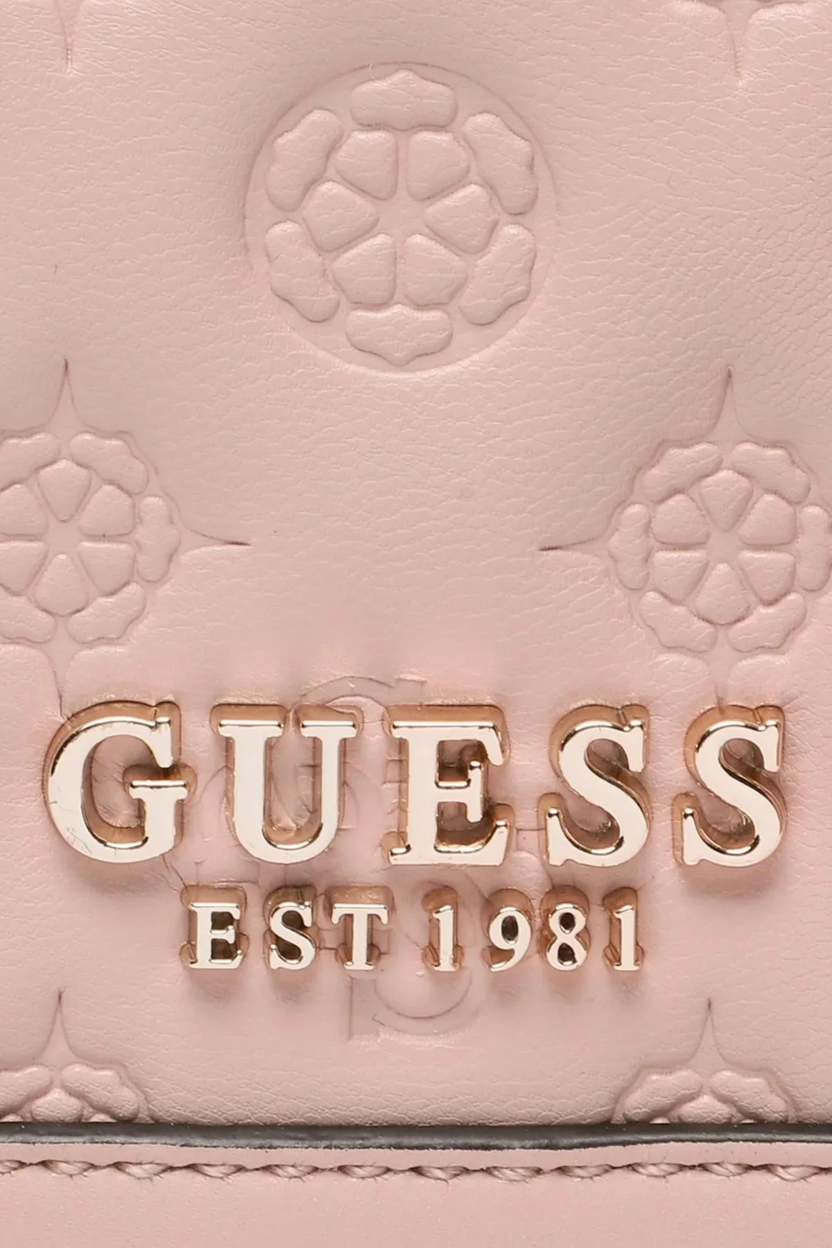Guess Abey Kabartmalı Logolu Mini Omuz Bayan Çanta HWPD8558190 PLR PUDRA - 2