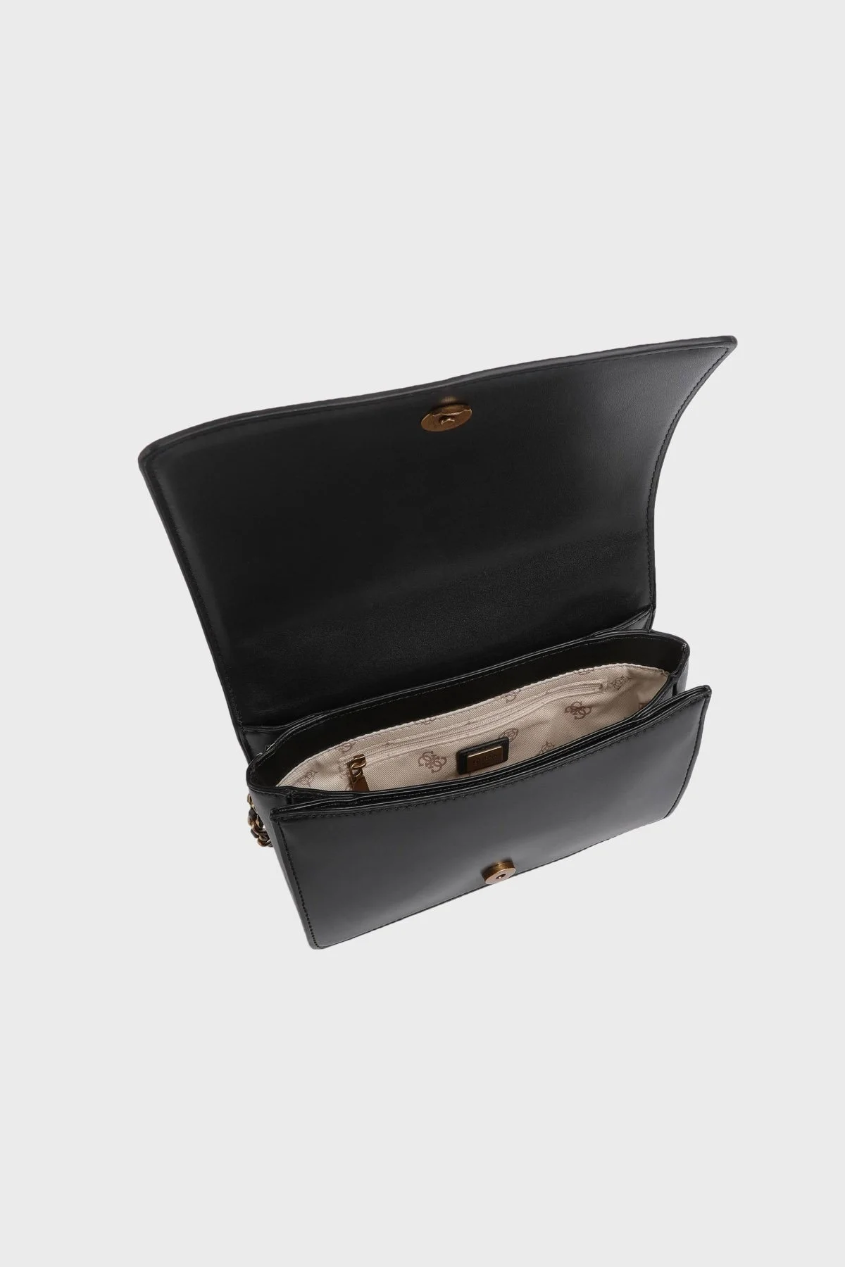 Guess Abey Logo Desenli Ayrılabilir Kolye Detaylı Omuz Askılı Çapraz Bayan Çanta HWVB8558190 BLA SİYAH - 4