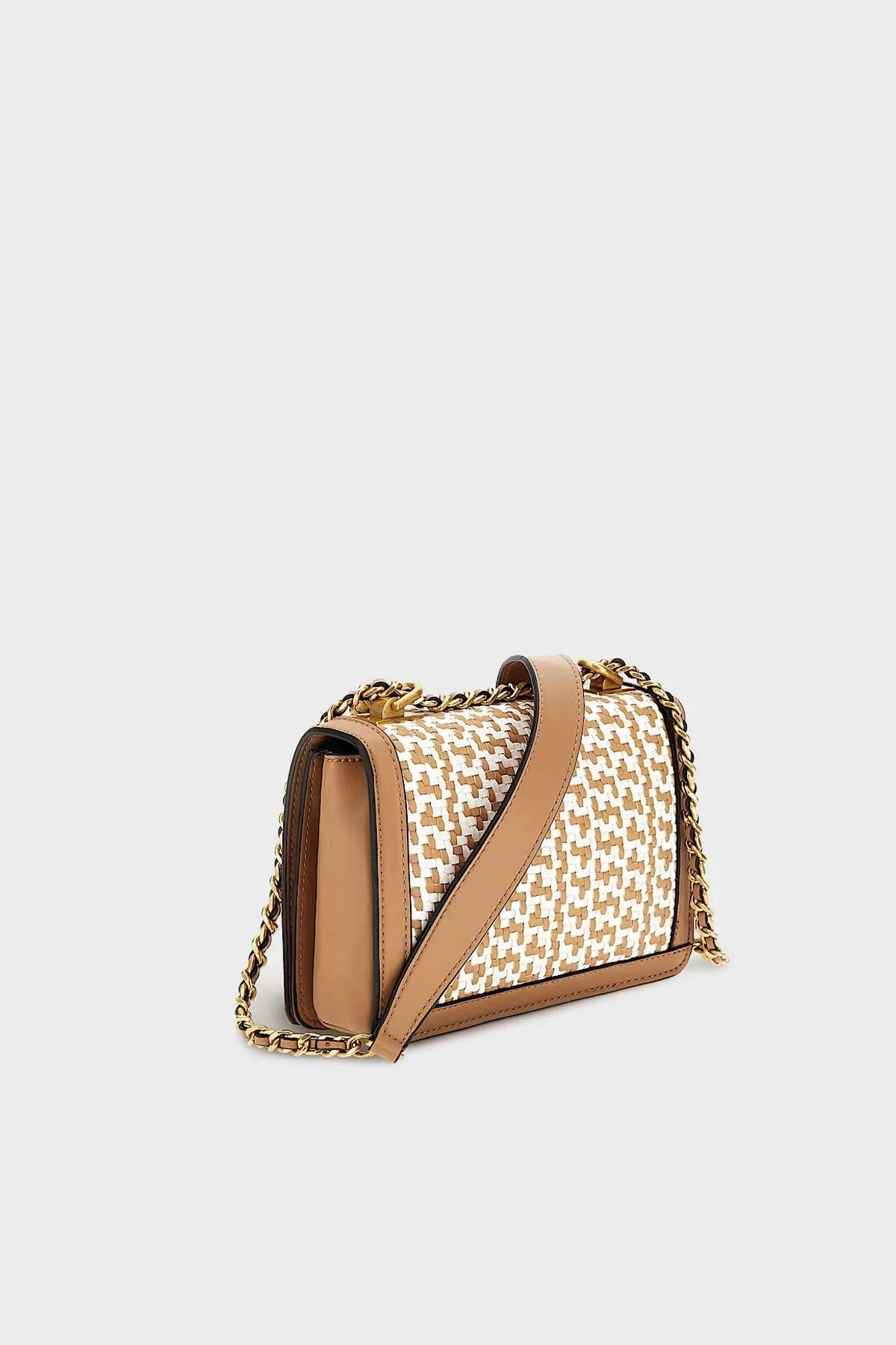 Guess Abey Logolu Zincir Askı Detaylı Örgü Bayan Çanta HWWW8558190 CGW KAHVE - 3