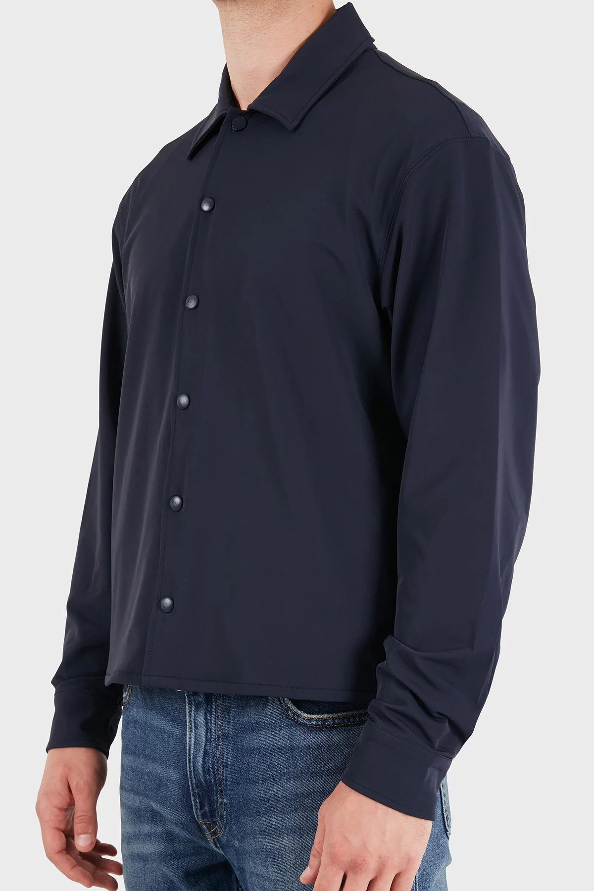 Guess Achille Klasik Yaka Çıtçıt Düğmeli Z6YH02W3475 Erkek Gömlek Z6YH02 W3475 G7V2 Lacivert - 4