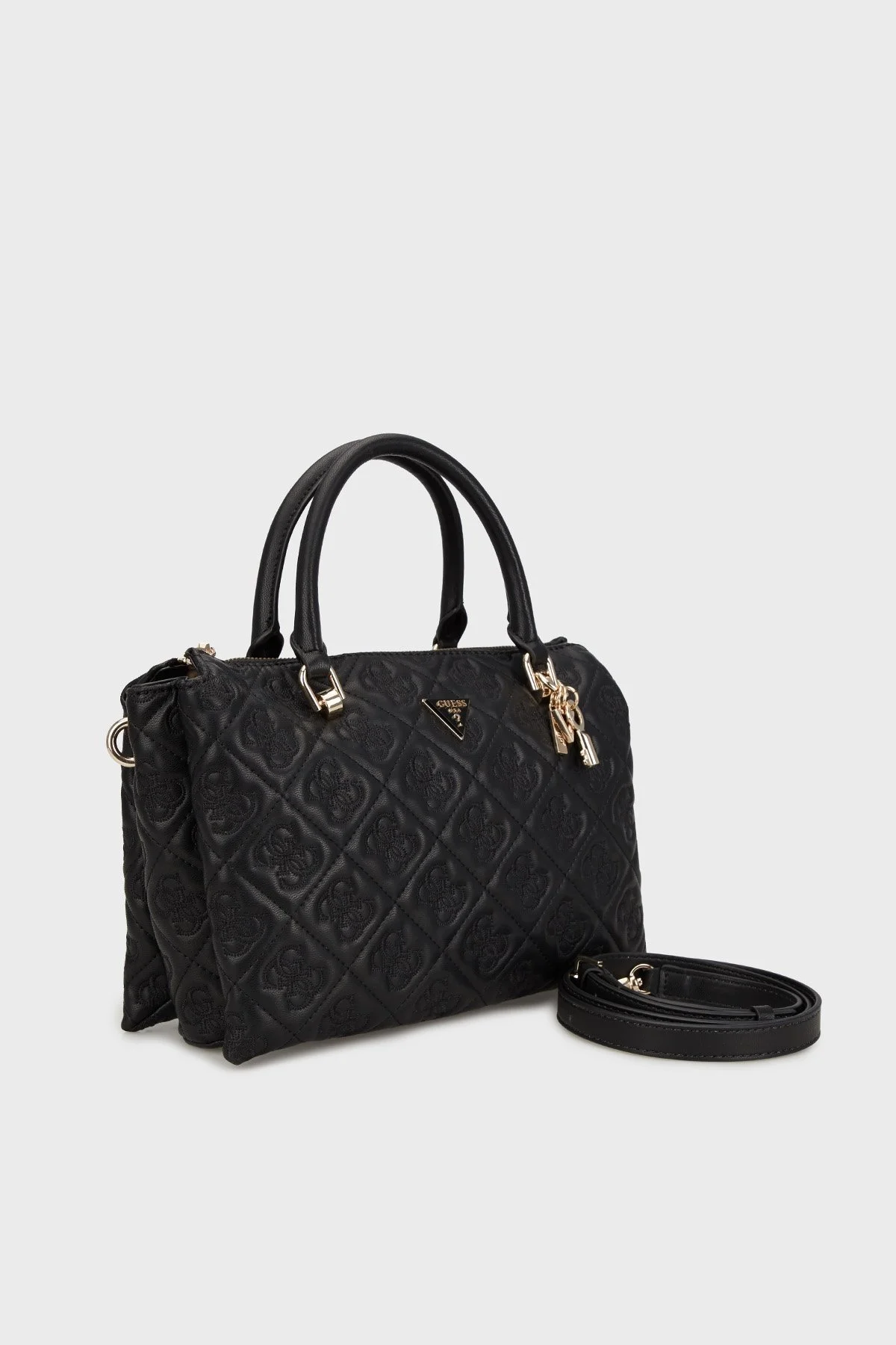 Guess Adelasia 4G Logolu Çıkarılabilir Askılı HWQL9658060 Bayan Çanta HWQL96 58060 BLA SİYAH - 3