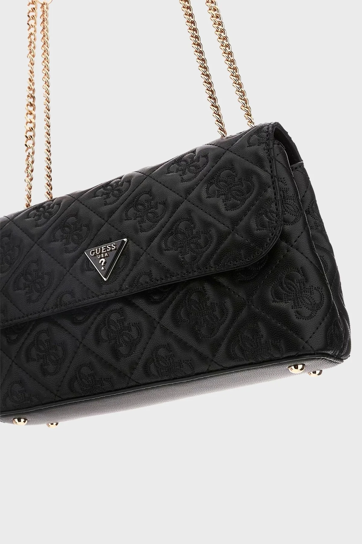 Guess Adelasia 4G Logolu Kapitoneli Zincir Askılı HWQL9658210 Bayan Çanta HWQL96 58210 BLA SİYAH - 4