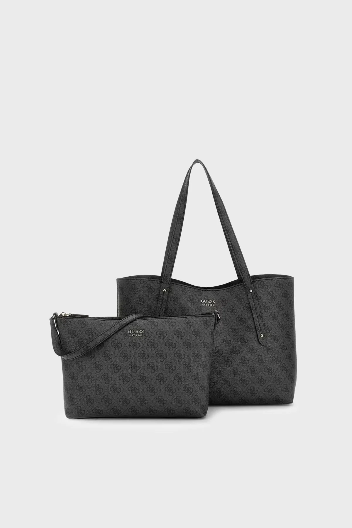 Guess Adrian Logolu Omuz Askılı Tote TWNB2168240 Kadın Çanta TWNB21 68240 CLO Antrasit - 1