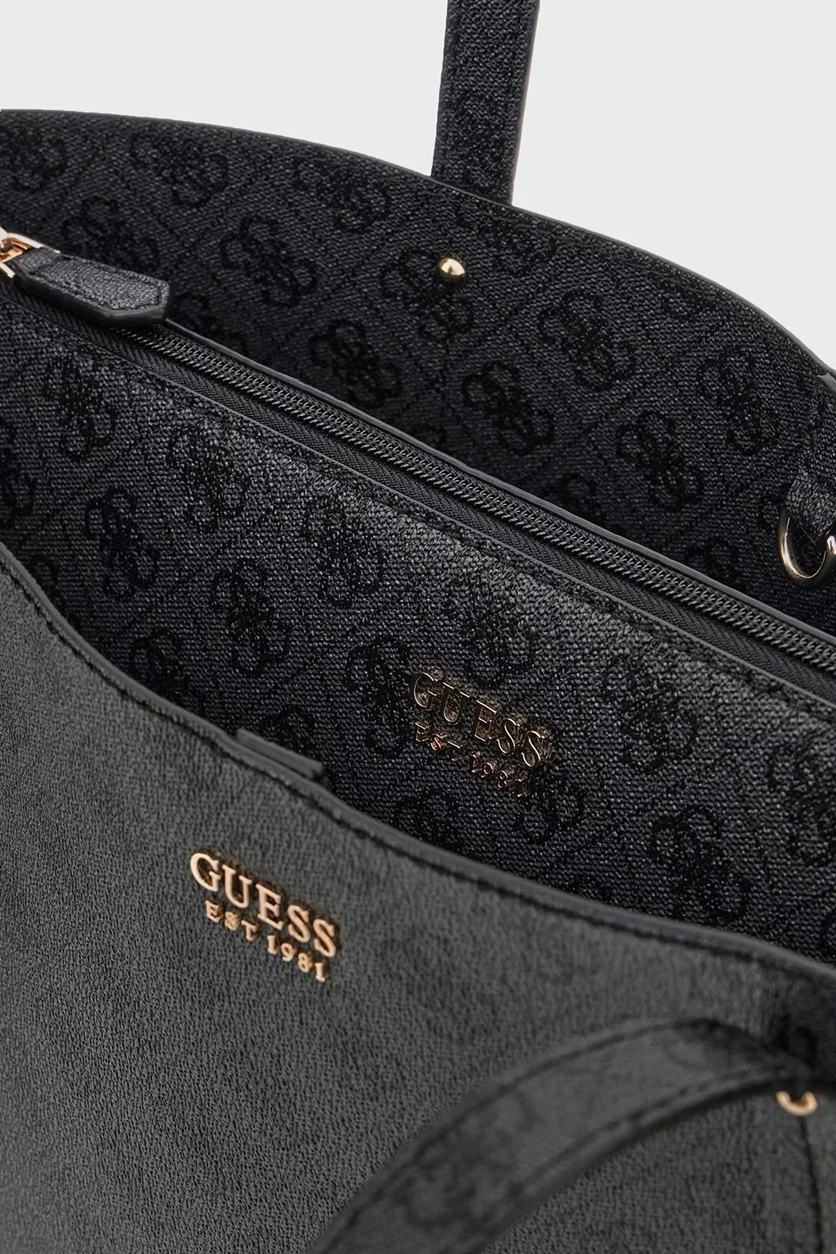 Guess Adrian Logolu Omuz Askılı Tote TWNB2168240 Kadın Çanta TWNB21 68240 CLO Antrasit - 3