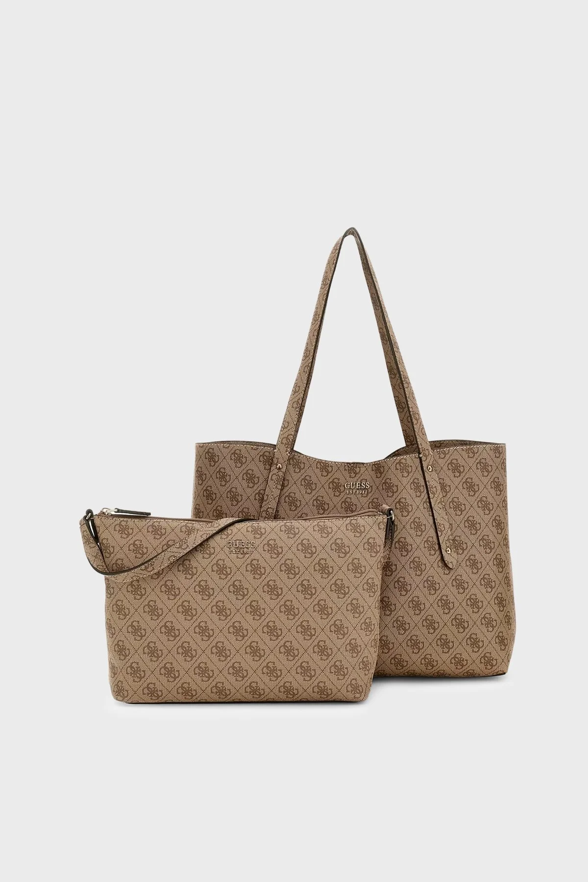 Guess Adrian Logolu Omuz Askılı Tote TWNB2168240 Kadın Çanta TWNB21 68240 LTL Kahve - 1
