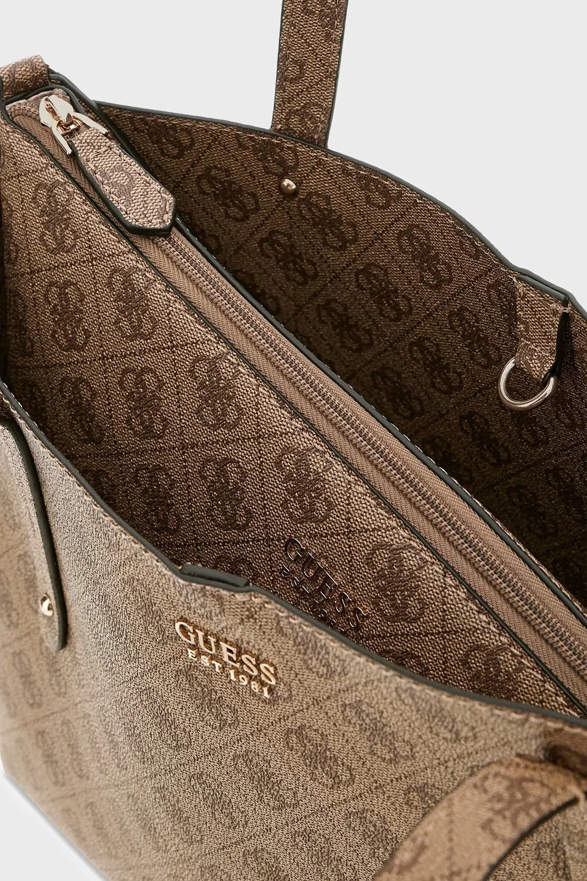 Guess Adrian Logolu Omuz Askılı Tote TWNB2168240 Kadın Çanta TWNB21 68240 LTL Kahve - 5