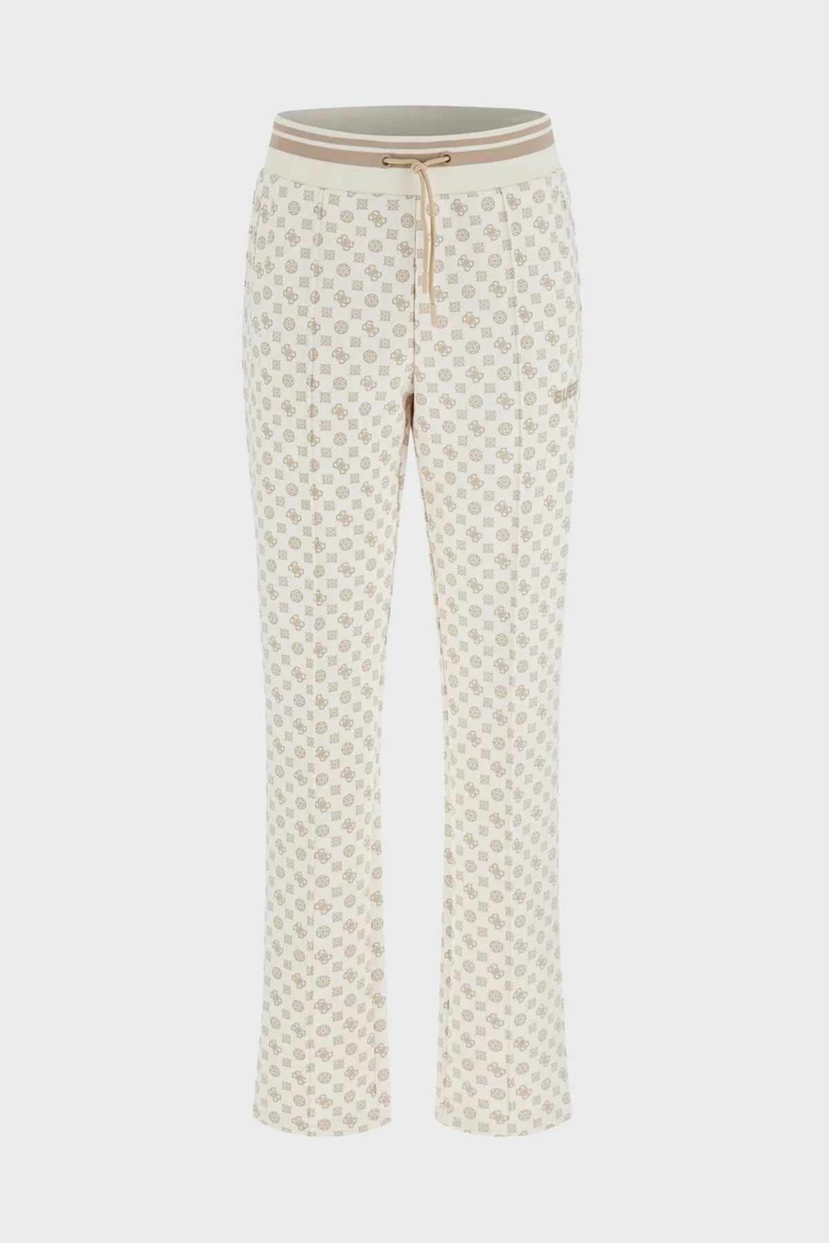 Guess Aggie Scuba Regular Fit Logo Baskılı Normal Bel V5YB20KB212 Bayan Pantolon V5YB20 KB212 P0OR KREM - 5