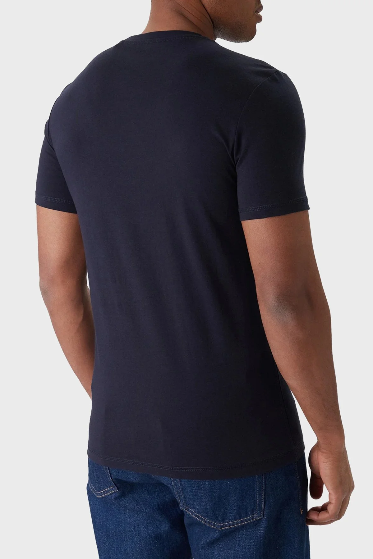 Guess Aidy Pamuklu Slim Fit Bisiklet Yaka M2YI72I3Z14 Erkek T Shirt M2YI72 I3Z14 G7V2 Lacivert - 5