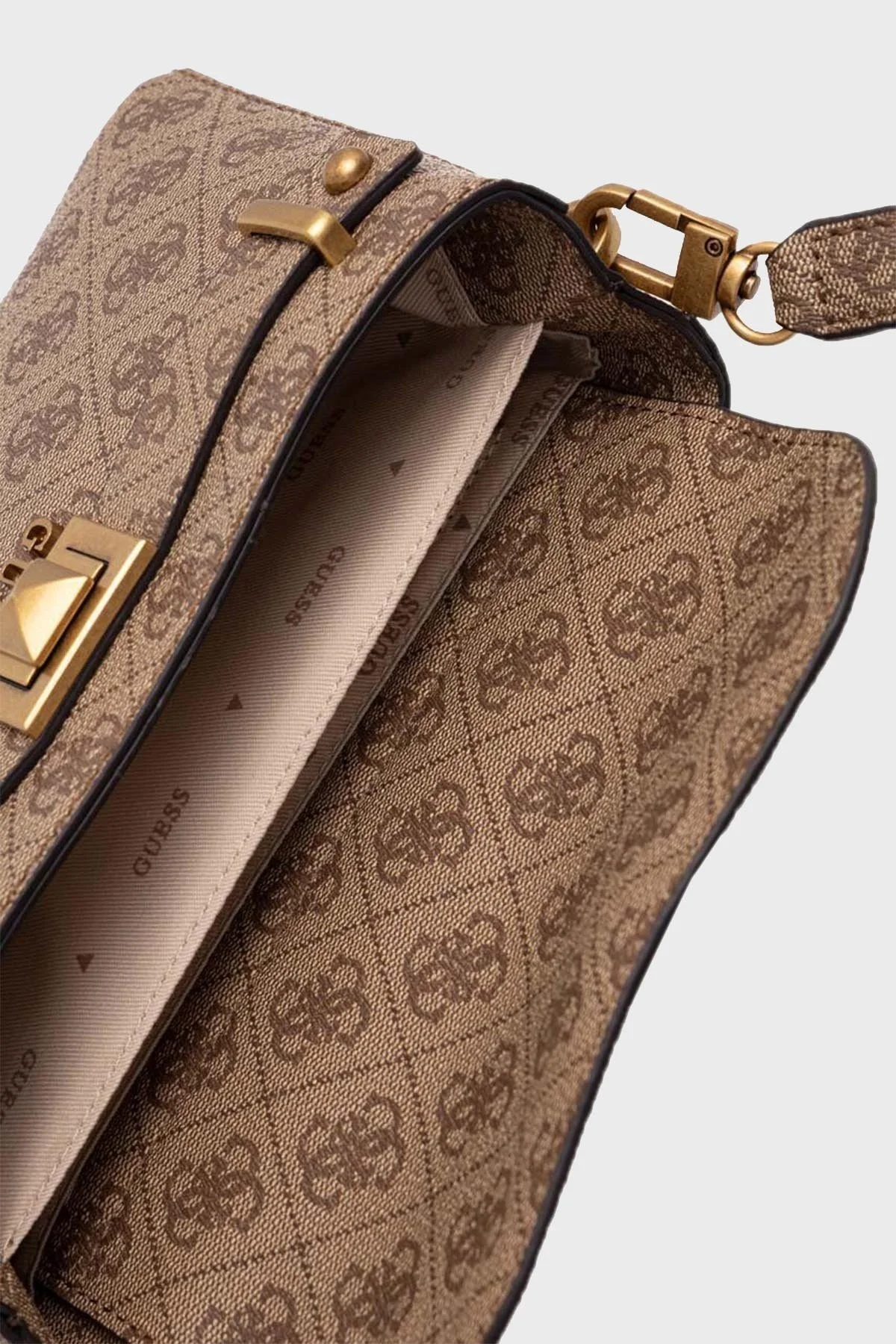 Guess Aieta Ayarlanabilir Omuz Askılı Bayan Çanta HWSB8781130 LTL KAHVE - 5