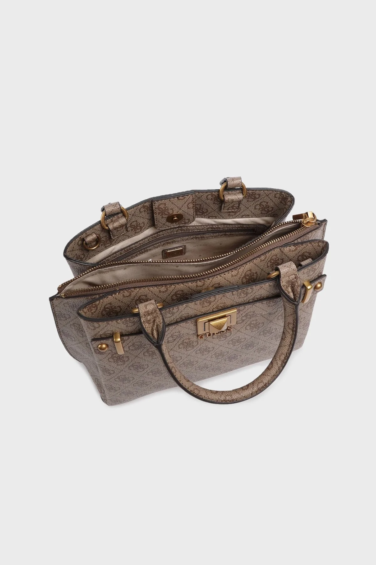 Guess Aieta Logolu Ayarlanabilir Omuz Askılı Bayan Çanta HWSB8781060 LTL KAHVE - 3