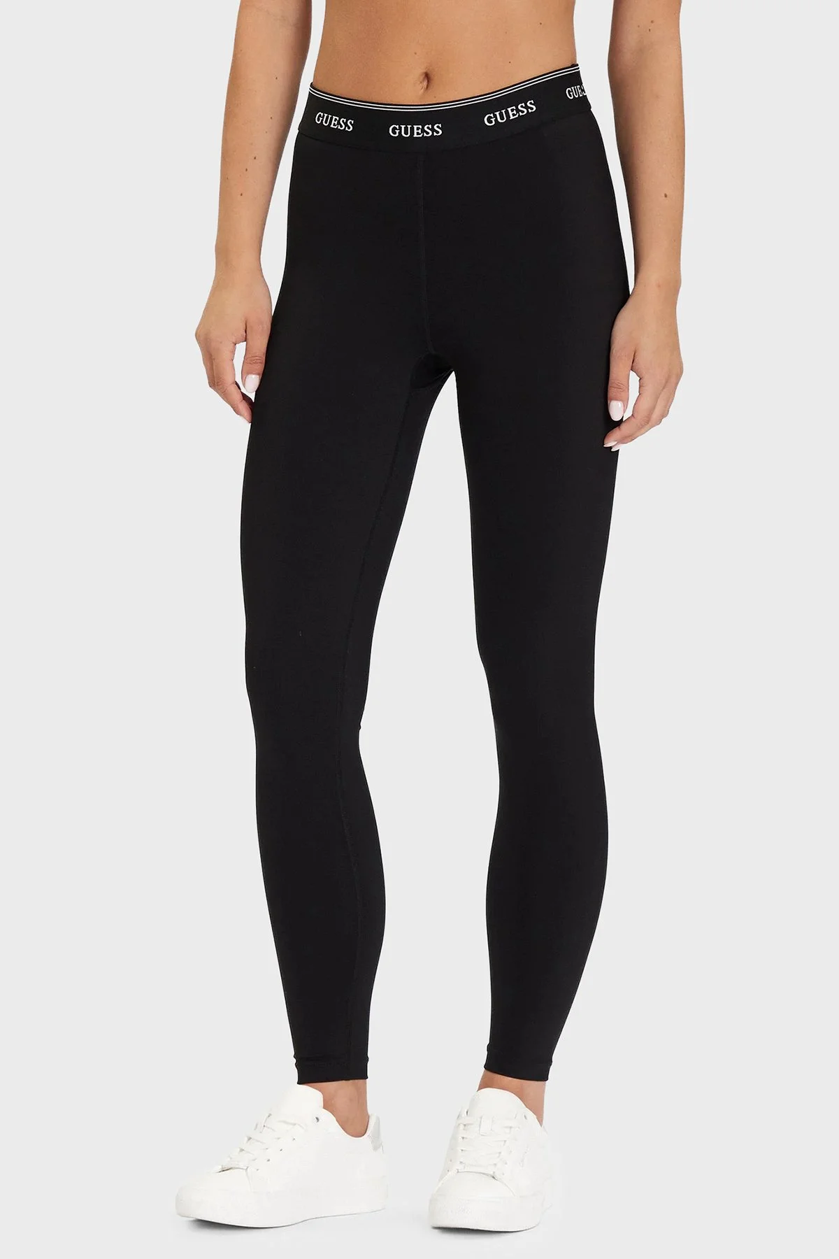 Guess Alba Slim Fit Normal Bel Dar Paça V5BB06K1942 Bayan Tayt V5BB06 K1942 JBLK SİYAH - 1