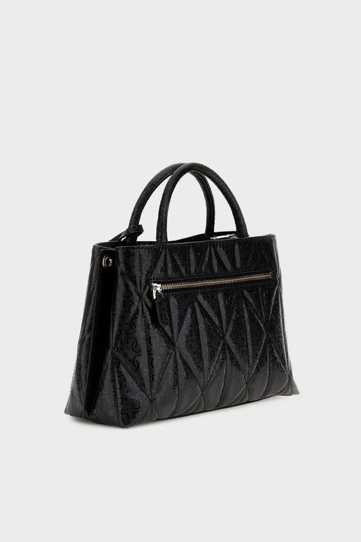 Guess Aldina Jakarlı Logo Baskılı Çıkarılabilir Zincir Askılı HWGG9663060 Bayan Çanta HWGG96 63060 BLA SİYAH - 2