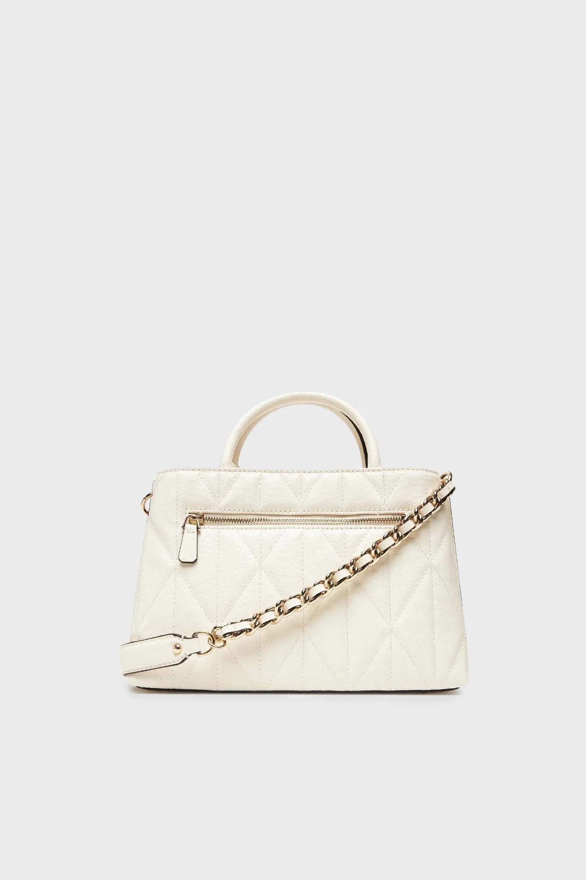 Guess Aldina Jakarlı Logo Baskılı Çıkarılabilir Zincir Askılı HWGG9663060 Bayan Çanta HWGG96 63060 OFF BEYAZ - 2