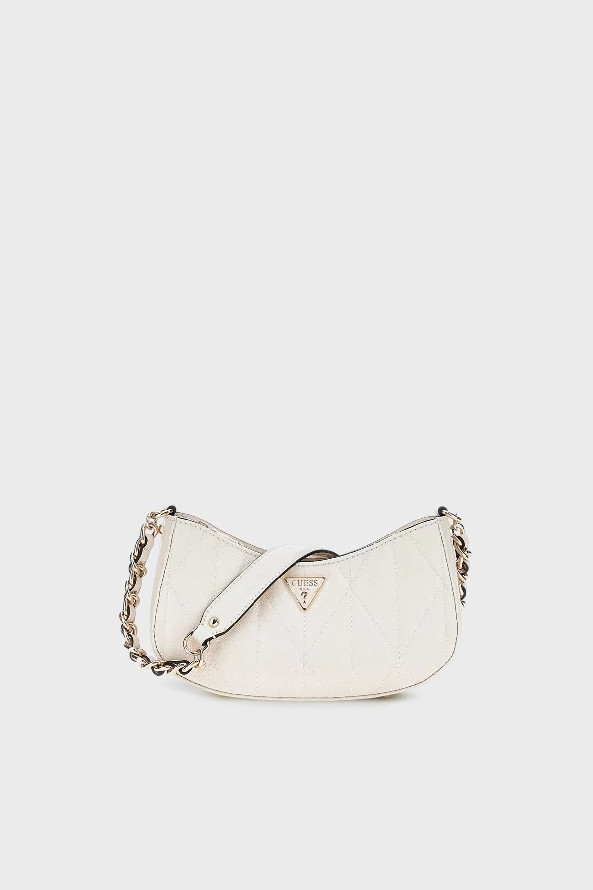 Guess Aldina Jakarlı Logo Baskılı Zincir Askılı HWGG9663170 Bayan Çanta HWGG96 63170 OFF BEYAZ - 1