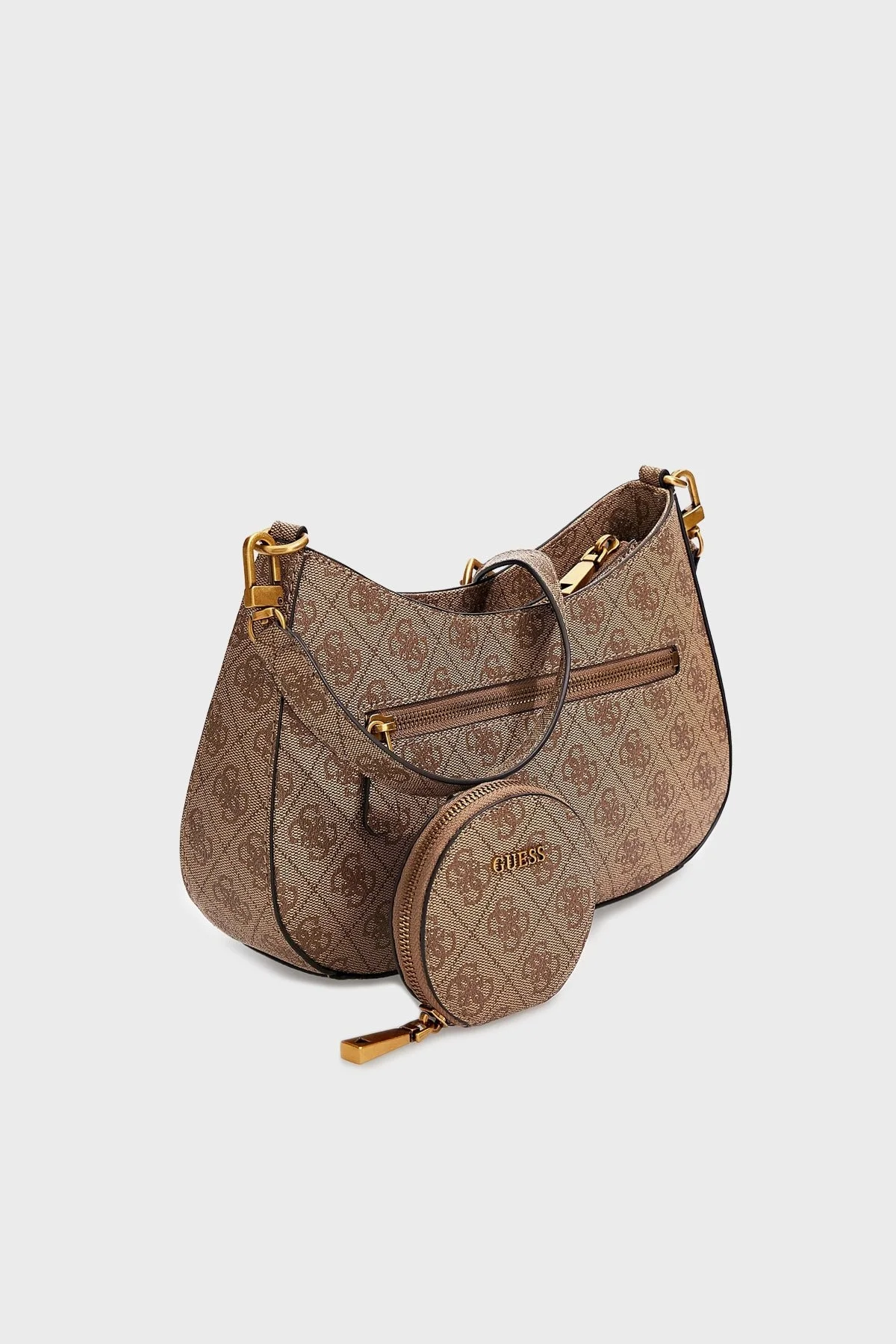 Guess Alexie Mini Cüzdan Detaylı Fermuarlı Omuz Bayan Çanta HWBB8416180 LTL KAHVE - 4