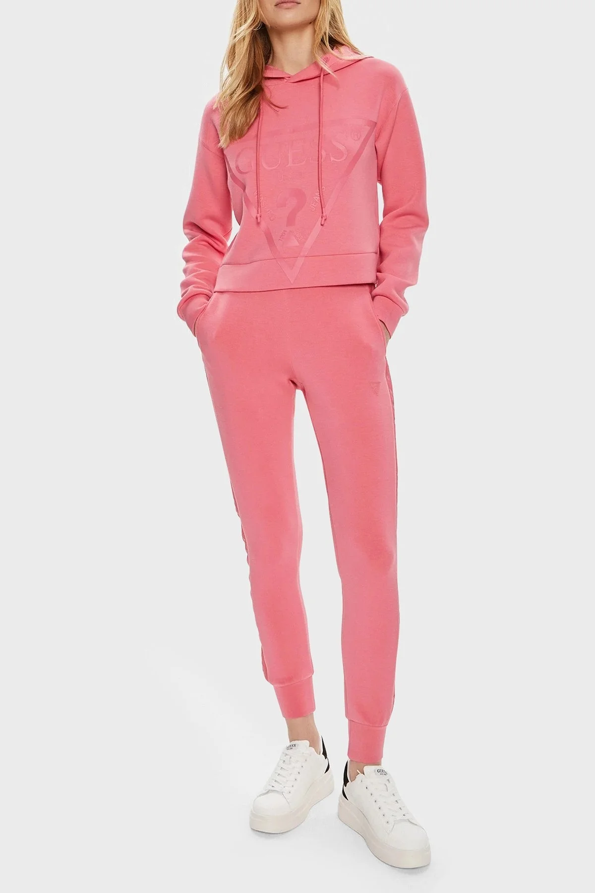 Guess Aliie Logolu Jogger Spor V2YB18K7UW2 Bayan Pantolon V2YB18 K7UW2 G65P PEMBE - 8
