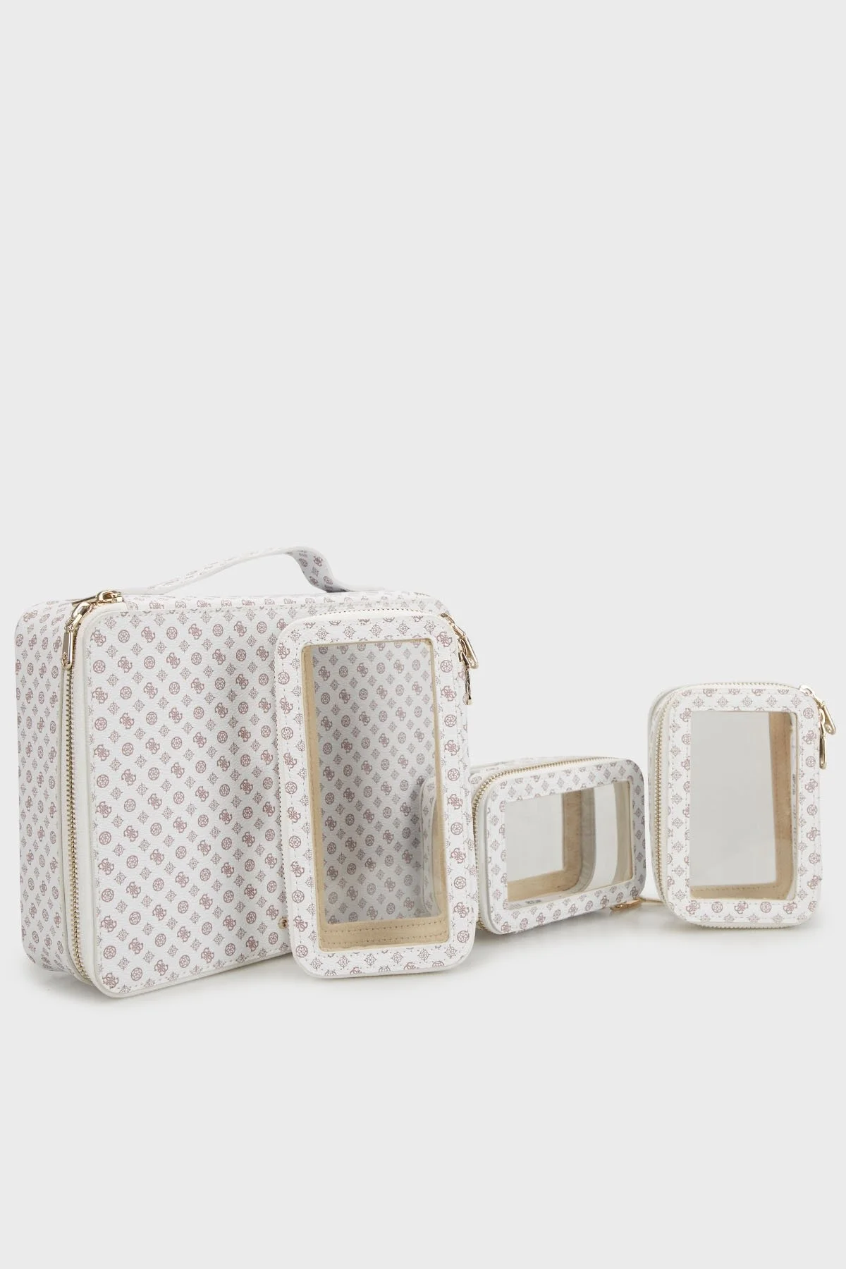 Guess All In One Logolu Fermuarlı Kozmetik PW7480P4450 Bayan Çanta PW7480 P4450 WLT BEYAZ - 2