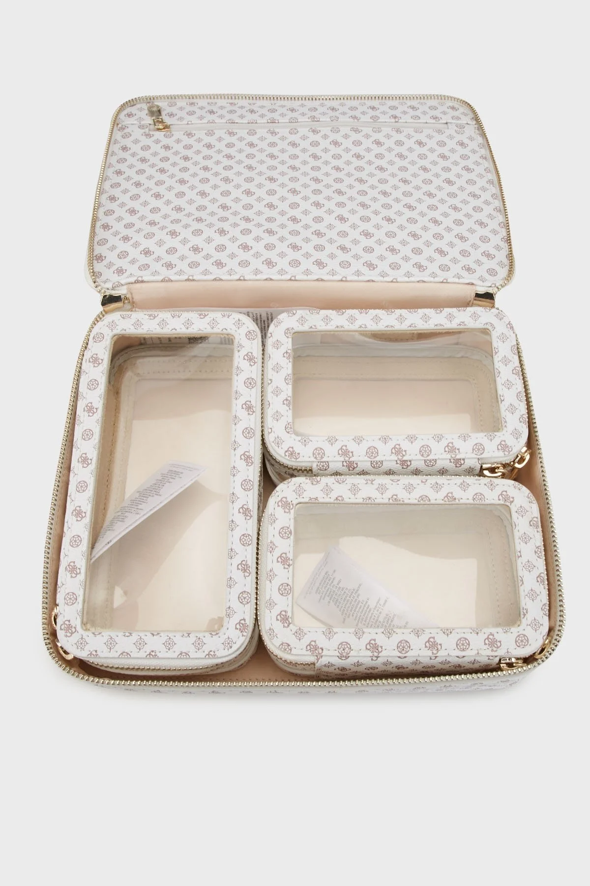 Guess All In One Logolu Fermuarlı Kozmetik PW7480P4450 Bayan Çanta PW7480 P4450 WLT BEYAZ - 4