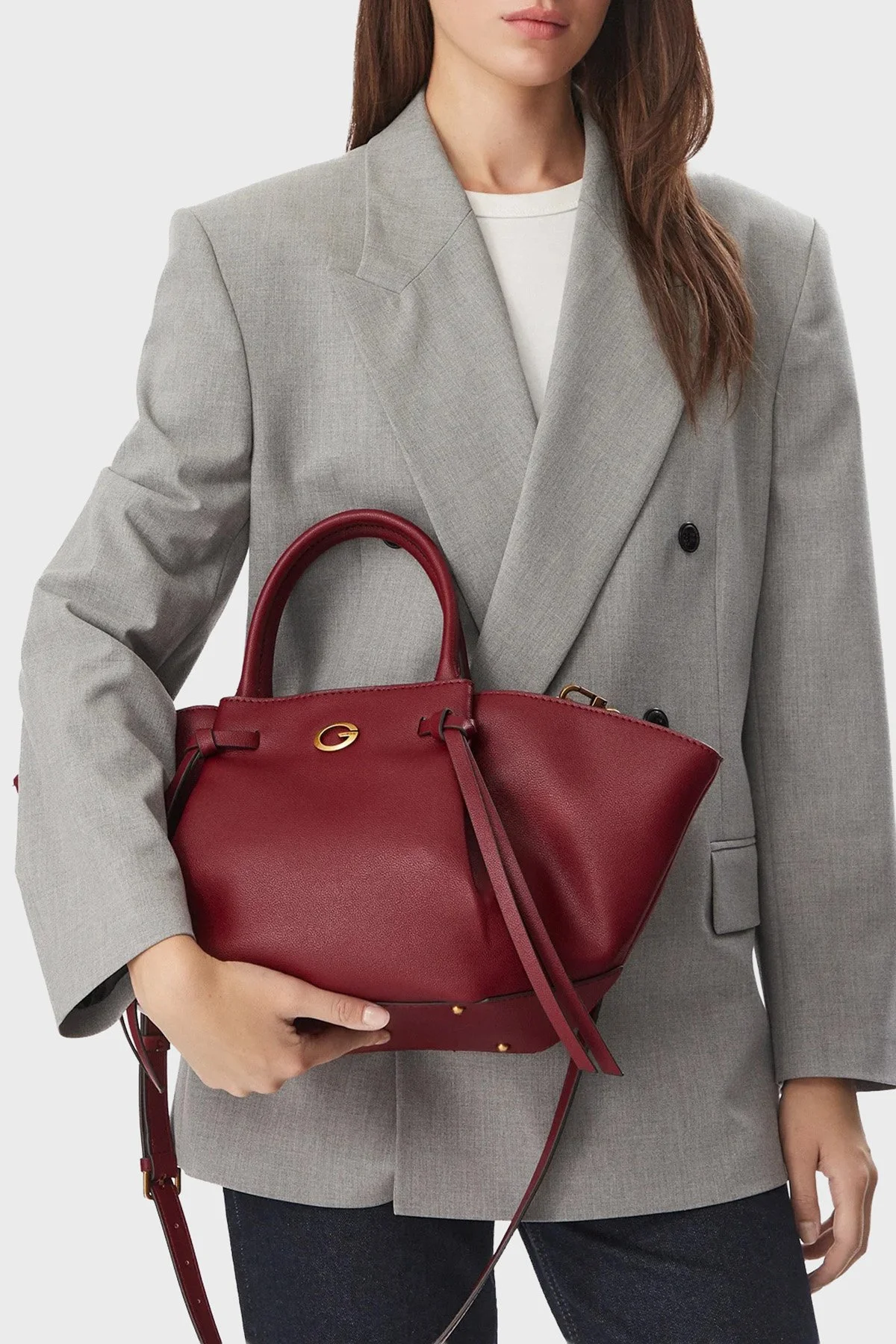 Guess Allegra Logolu Çıkarılabilir Askılı HWBG2237060 Kadın Çanta HWBG22 37060 RED Kırmızı - 2