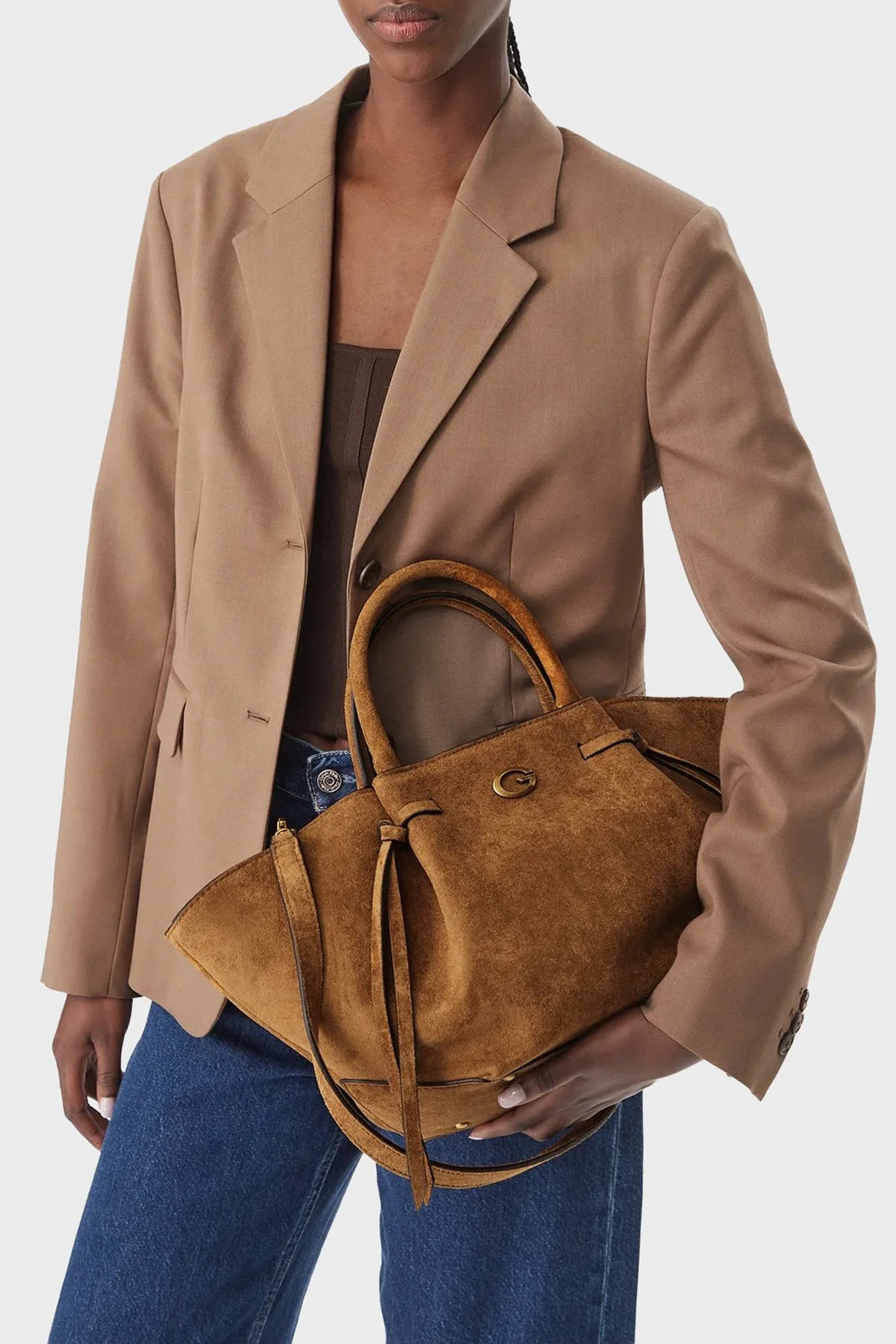 Guess Allegra Logolu Çıkarılabilir Askılı HWSG2237060 Kadın Çanta HWSG22 37060 COG Taba - 2