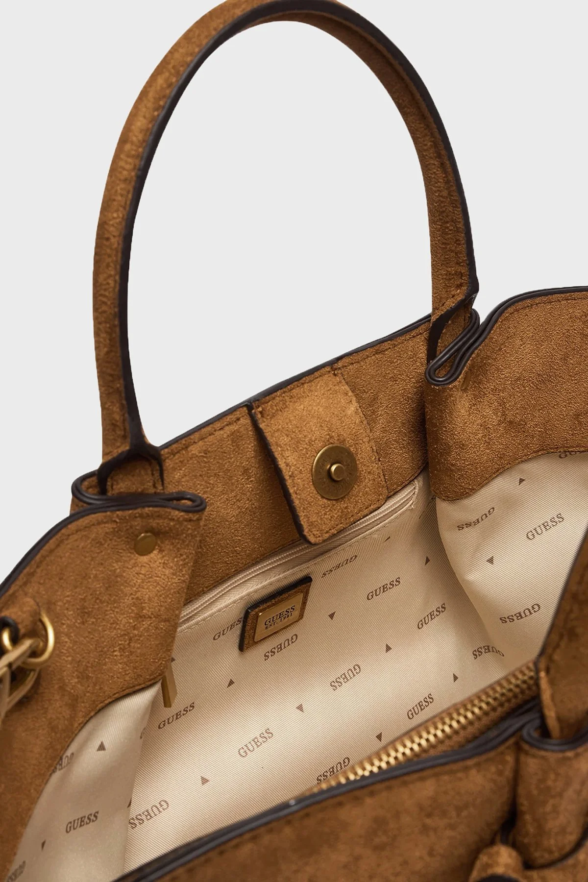 Guess Allegra Logolu Çıkarılabilir Askılı HWSG2237060 Kadın Çanta HWSG22 37060 COG Taba - 6