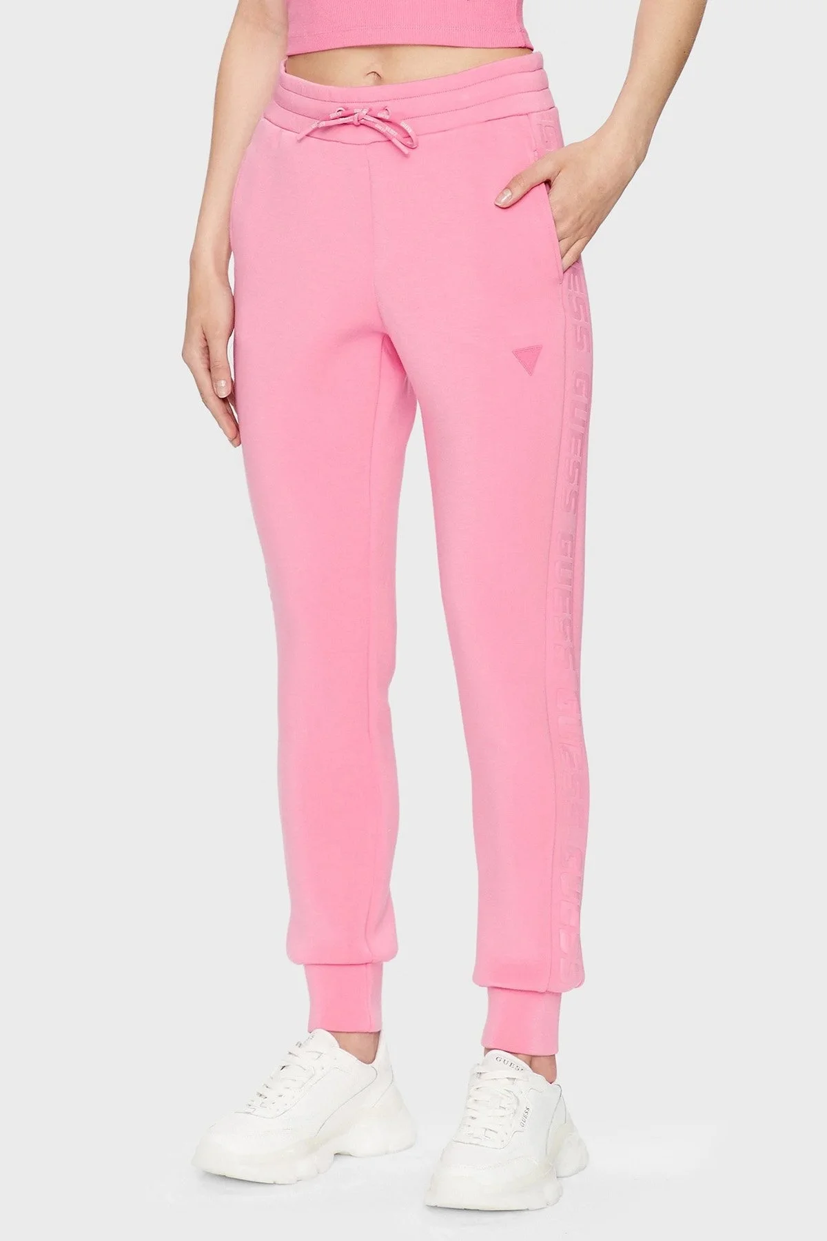 Guess Allie Regular Fit Cepli Jogger Bayan Pantolon V2YB18K7UW2 G65C PEMBE - 1