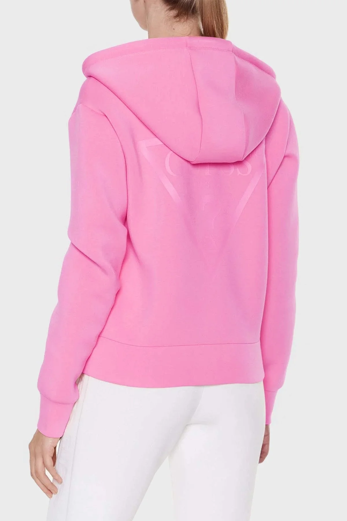 Guess Allie Regular Fit Fermuarlı Kapüşonlu Scuba Bayan Sweat V3RQ11K7UW2 G65C PEMBE - 2