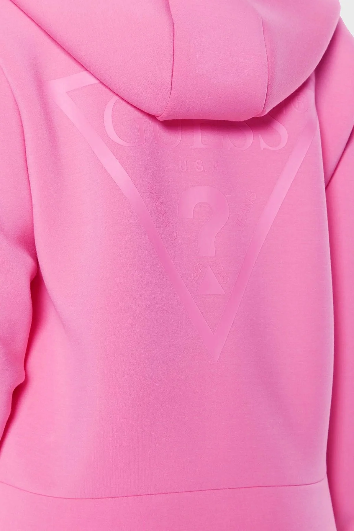 Guess Allie Regular Fit Fermuarlı Kapüşonlu Scuba Bayan Sweat V3RQ11K7UW2 G65C PEMBE - 4