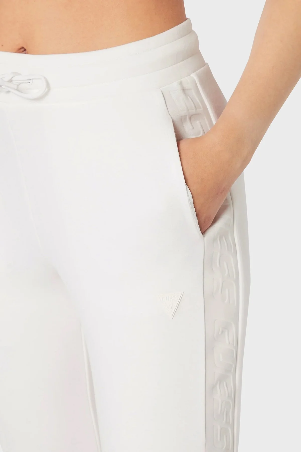 Guess Allie Streç Regular Fit Jogger Spor V2YB18K7UW2 Bayan Pantolon V2YB18 K7UW2 G6K5 EKRU - 4