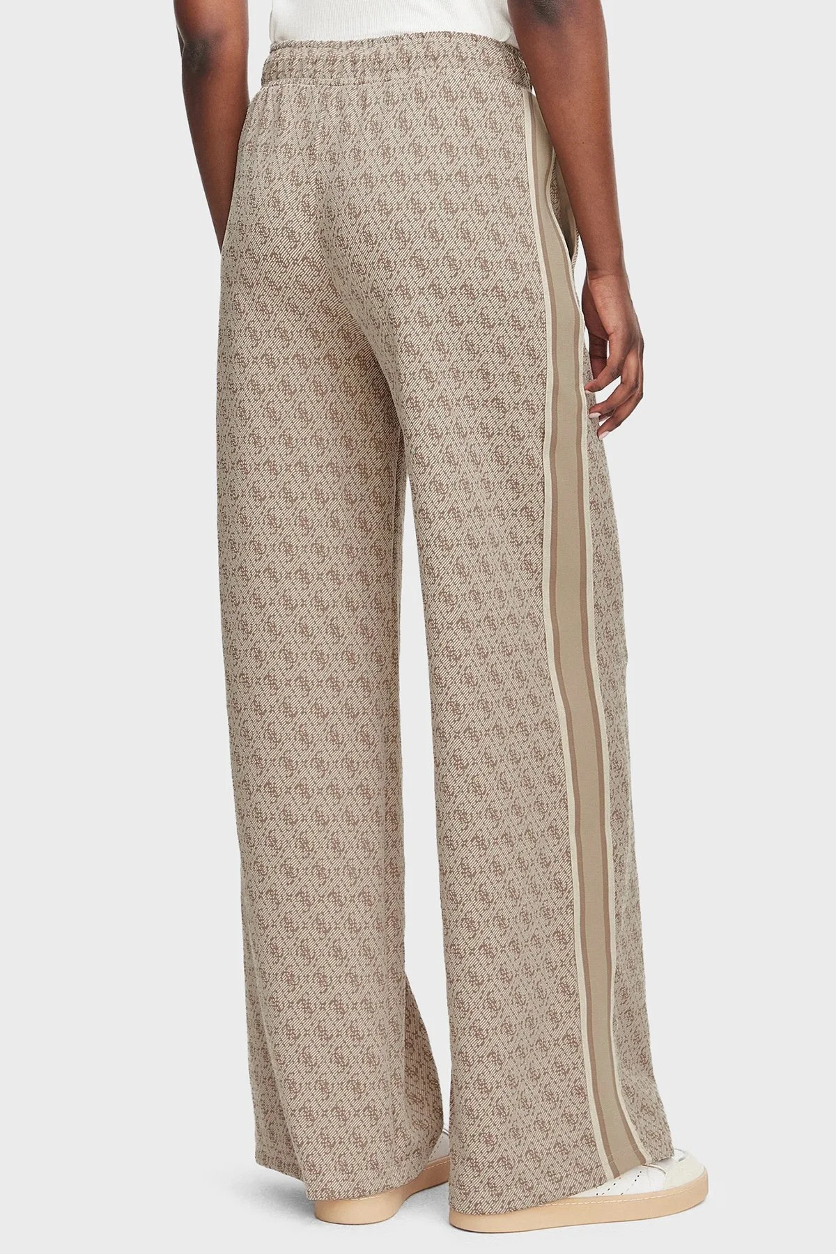 Guess Allover Jacquard 4G Logolu Relaxed Fit Düz Paça Kadın V6YB27K5181 Pantolon V6YB27 K5181 FNNH Bej - 3