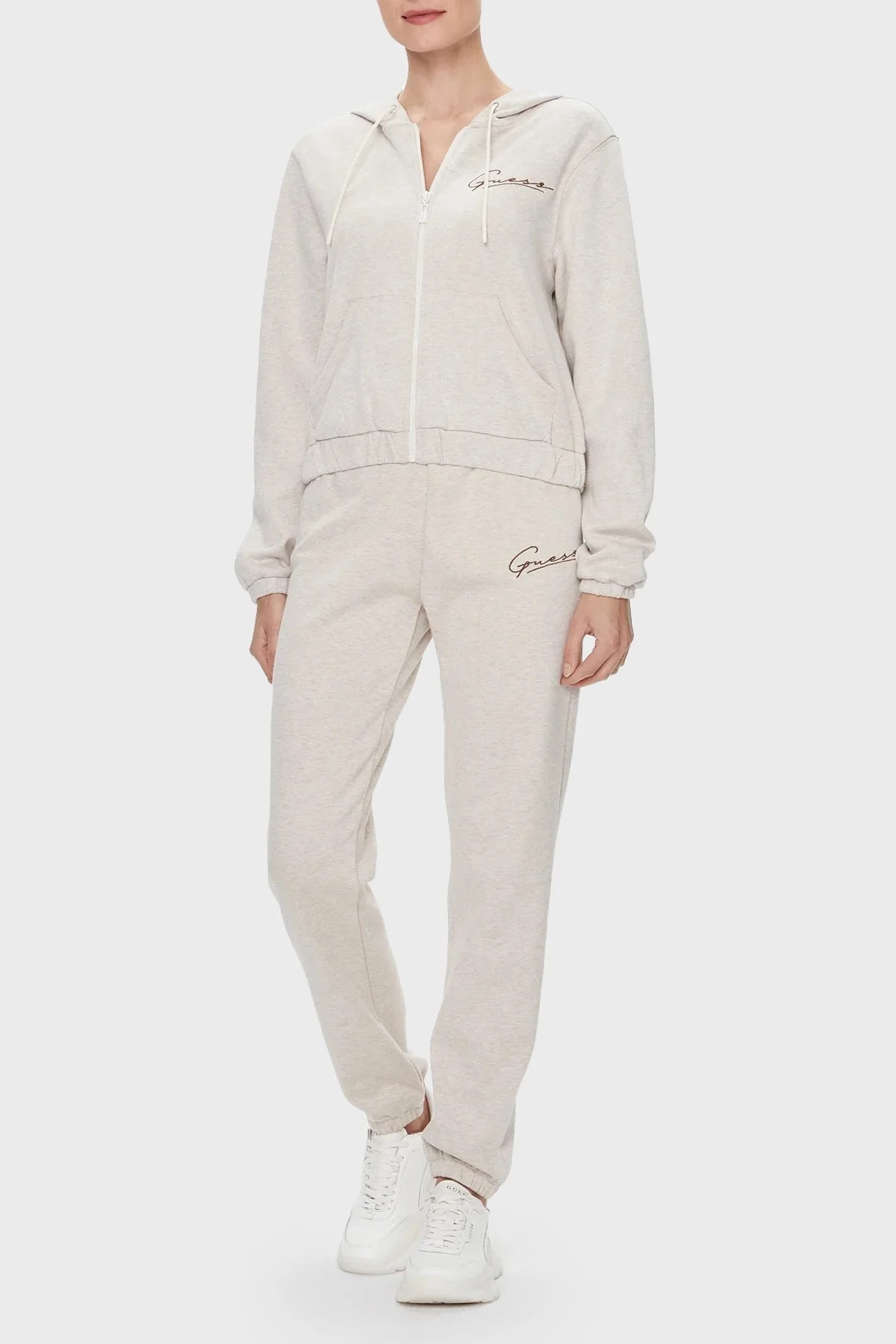 Guess Allycia Kapüşonlu Cropped Fit V4RQ02KC3D2 Bayan Sweat V4RQ02 KC3D2 H10J TAŞ - 3