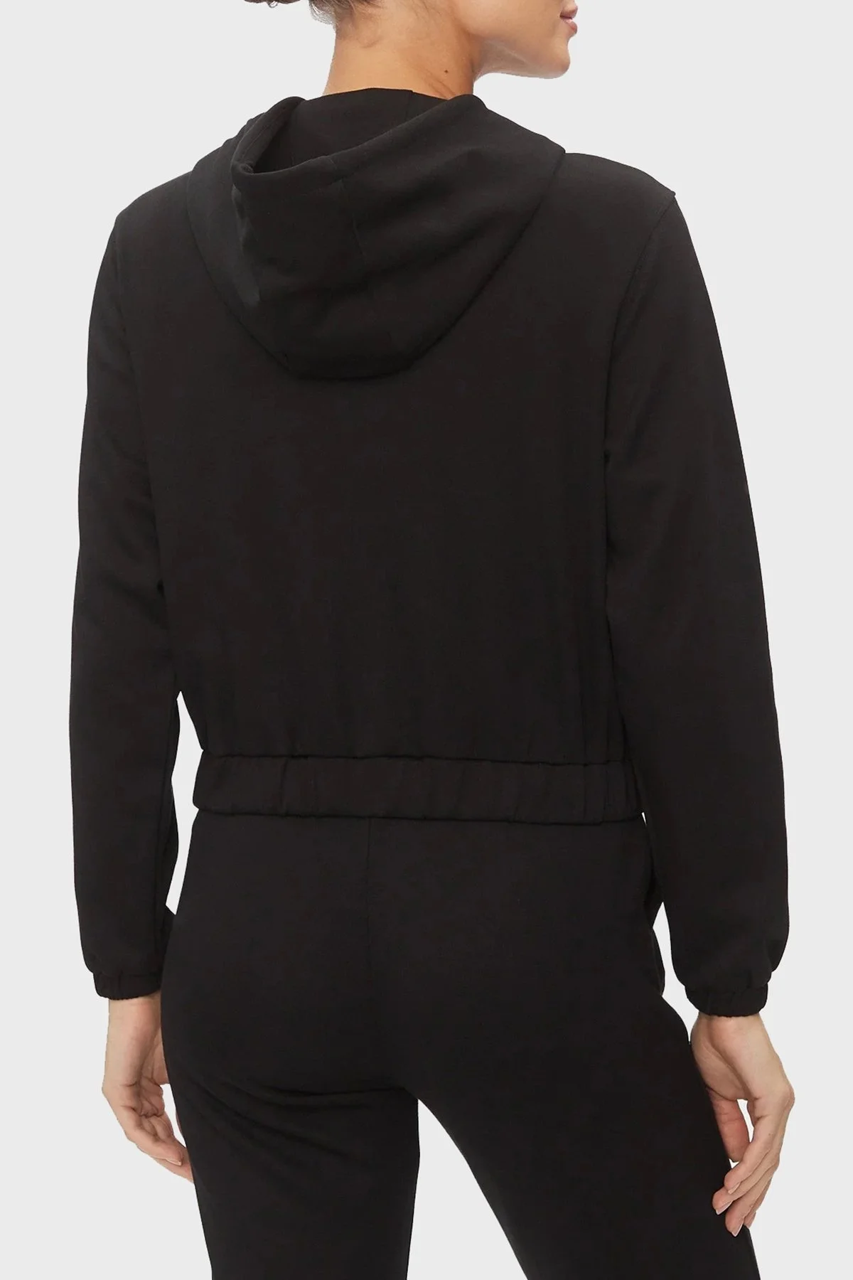 Guess Allycia Kapüşonlu Cropped Fit V4RQ02KC3D2 Bayan Sweat V4RQ02 KC3D2 JBLK SİYAH - 2