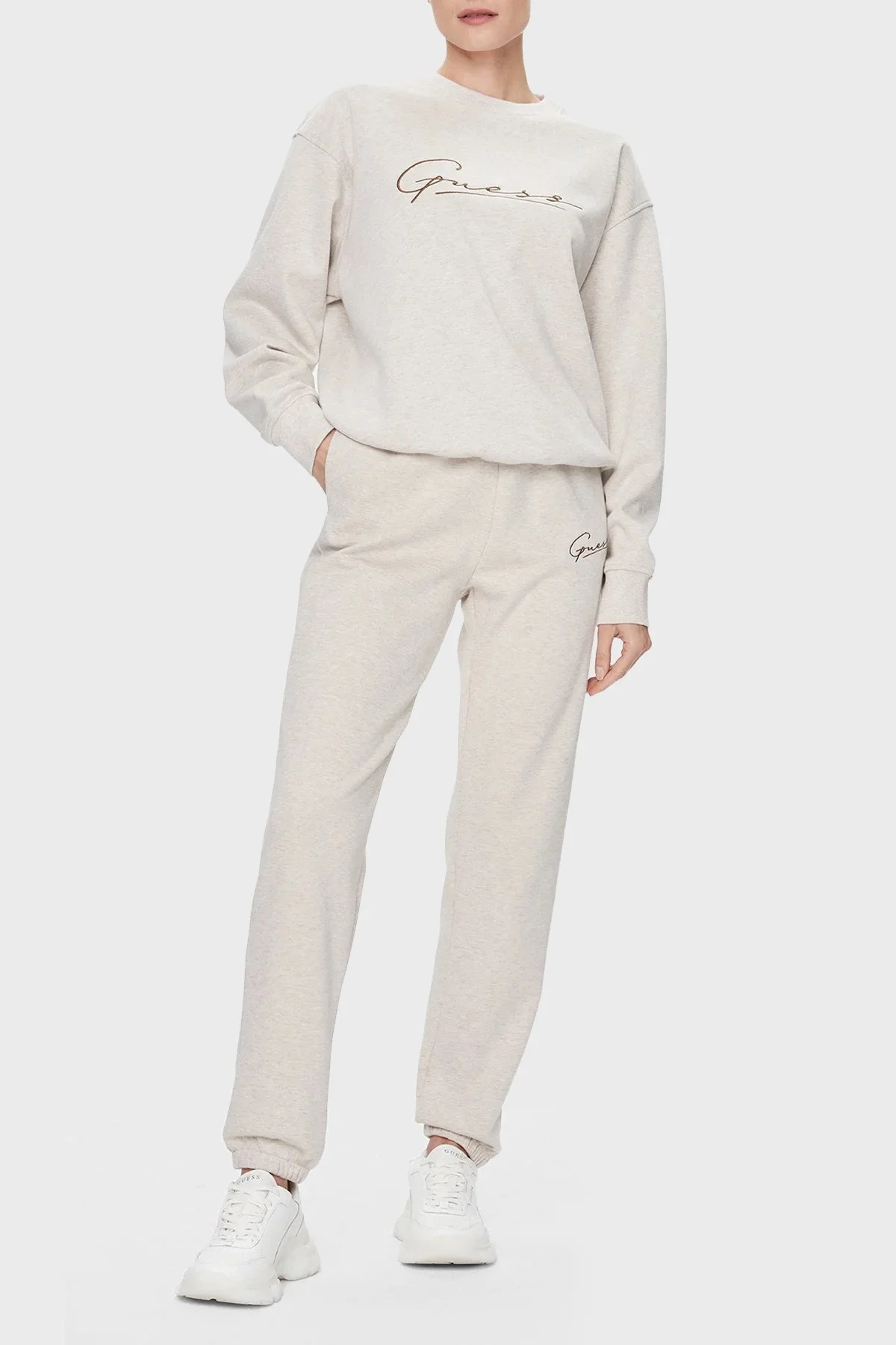 Guess Allycia Regular Fit Jogger Spor V4RB04KC3D2 Bayan Pantolon V4RB04 KC3D2 H10J TAŞ - 2