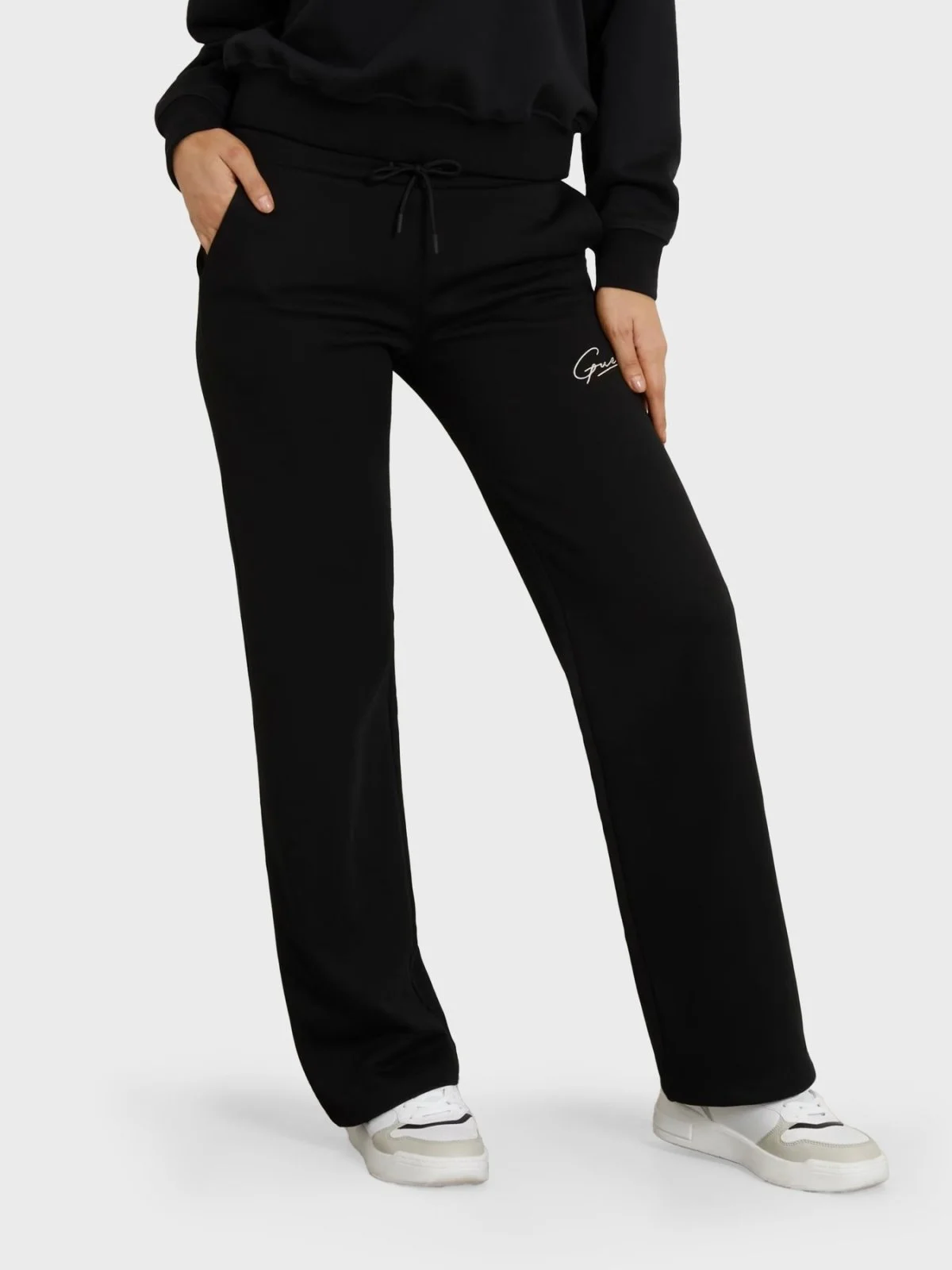 Guess Allycia Yüksek Bel Regular Fit Spor V4RB05KC3D2 Bayan Pantolon V4RB05 KC3D2 JBLK SİYAH - 1