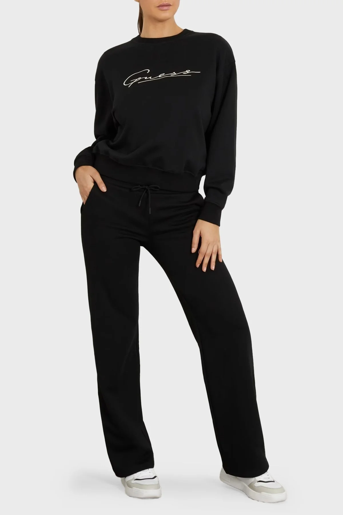 Guess Allycia Yüksek Bel Regular Fit Spor V4RB05KC3D2 Bayan Pantolon V4RB05 KC3D2 JBLK SİYAH - 2