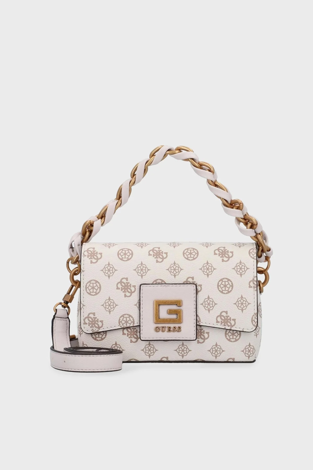 Guess Alva Logolu Çıkarılabilir Omuz Askılı Bayan Çanta HWPB8676780 CRG BEJ - 1