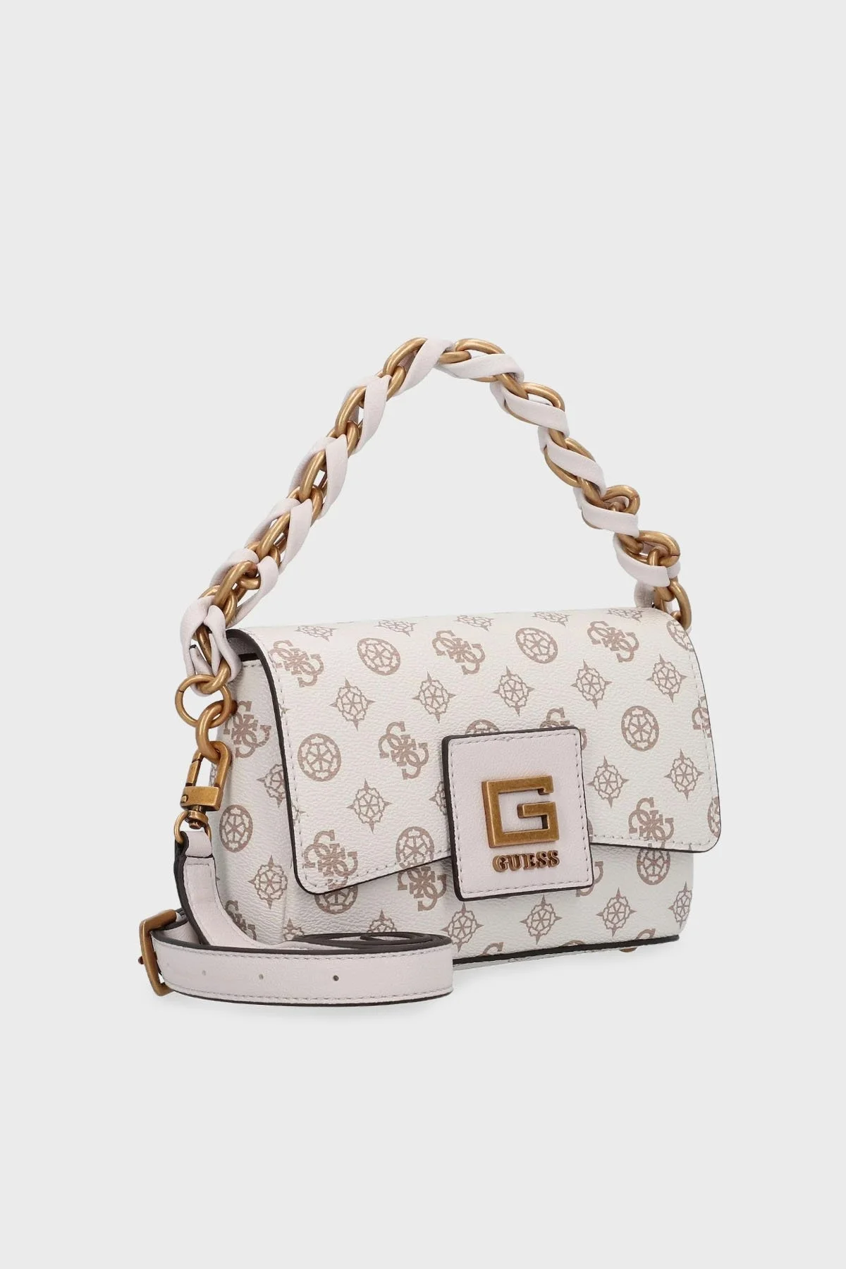 Guess Alva Logolu Çıkarılabilir Omuz Askılı Bayan Çanta HWPB8676780 CRG BEJ - 2